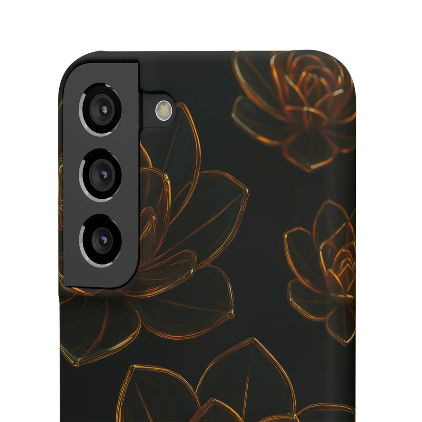 Glass Flower Phone Case for iPhone 7-16 and Galaxy S10-S24 Models