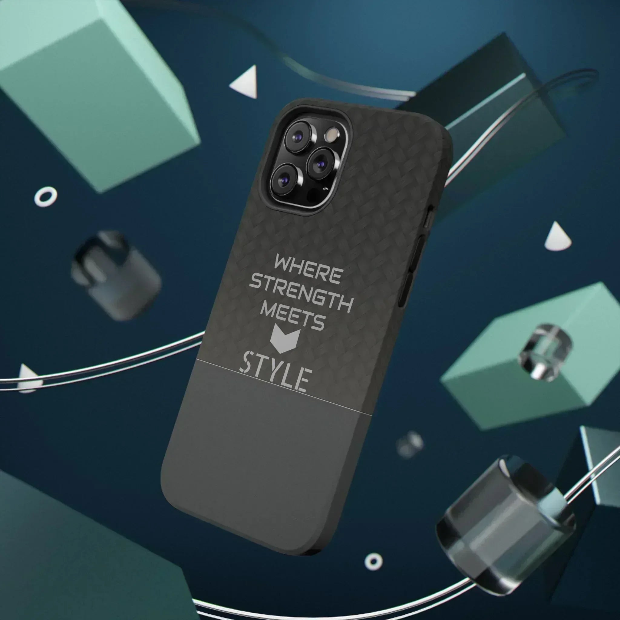 Gray Carbon Phone Case for iPhone 12-16 and Galaxy S21-S22 - KARARMDESIGN