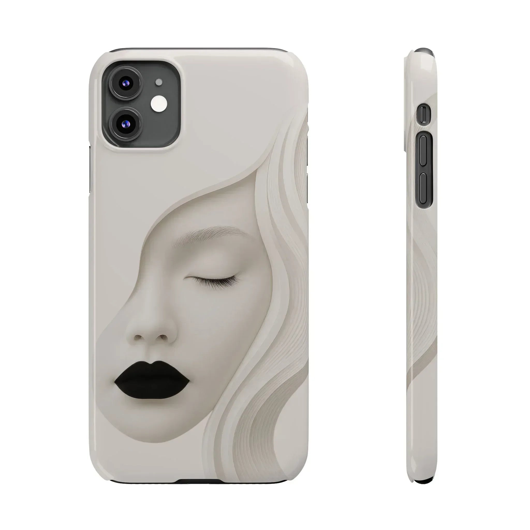 Minimalist Face Phone Case for iPhone 11-17 - KARARMDESIGN