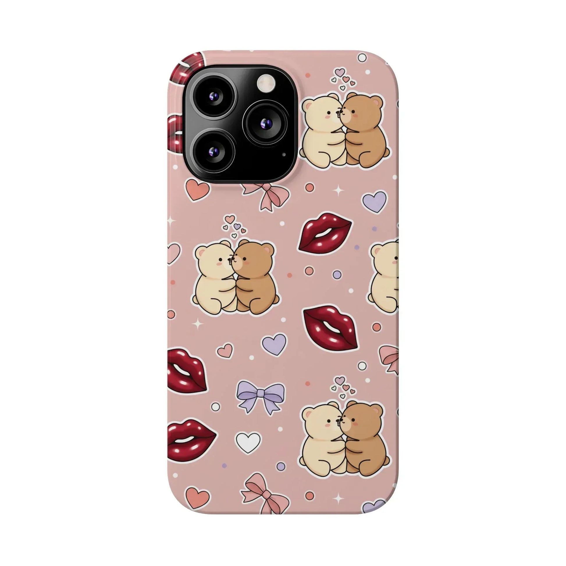 Bear Hug Bliss Phone Case for iPhone 11-17 - KARARMDESIGN