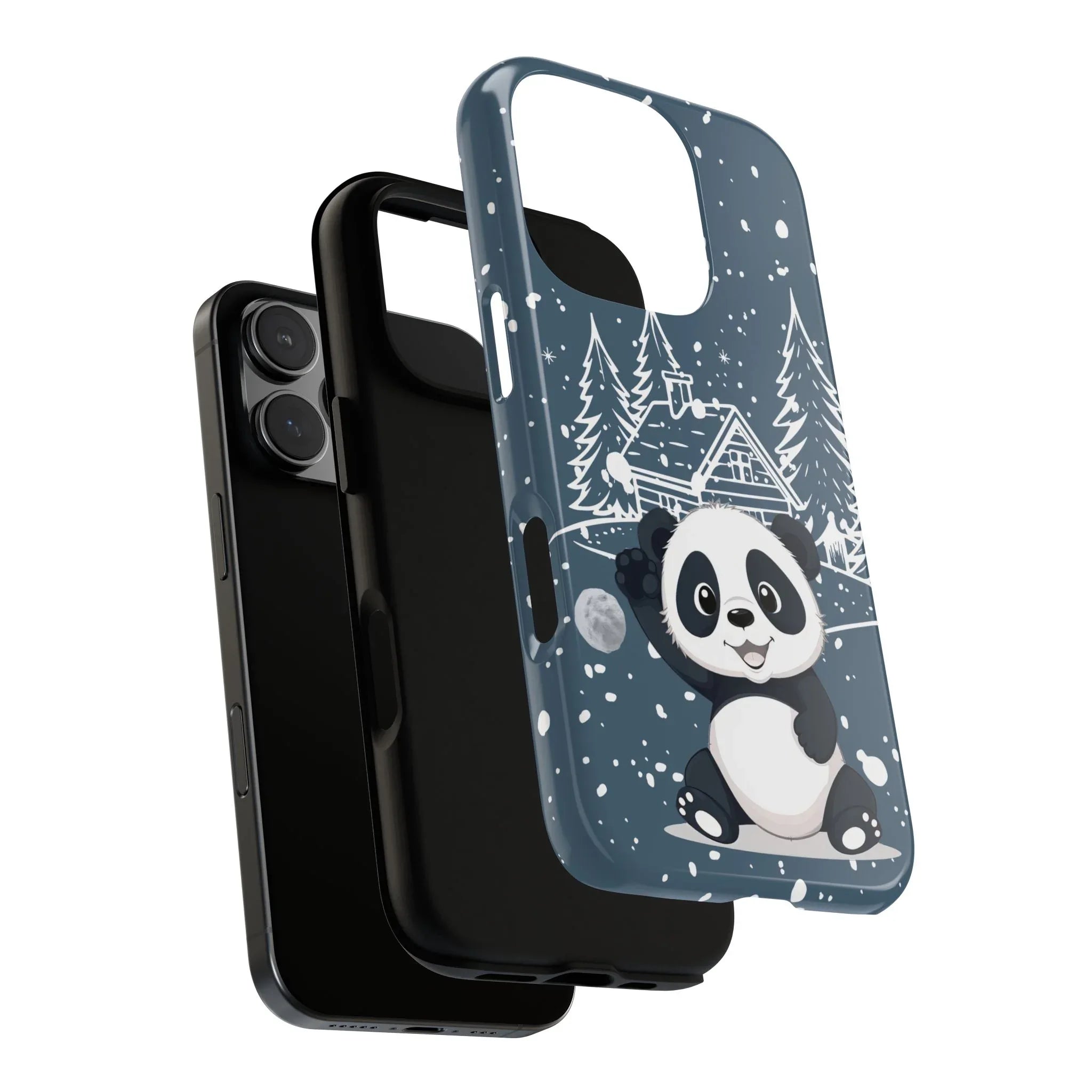 Cute Panda in a Winter Wonderland Phone Case for iPhone 8-17 - KARARMDESIGN