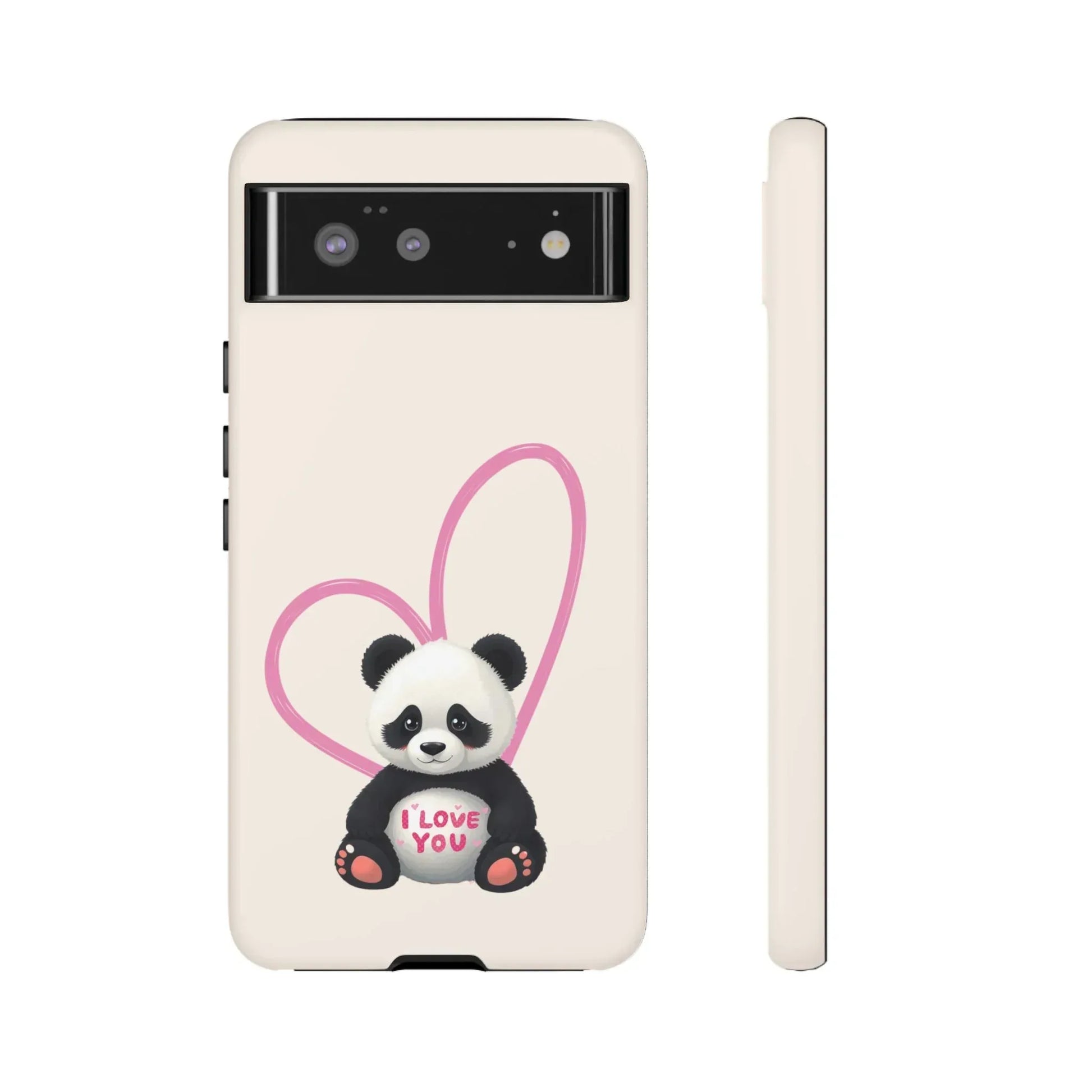 Cute Panda Heart Love Phone Case for Google Pixel up to 9 - KARARMDESIGN