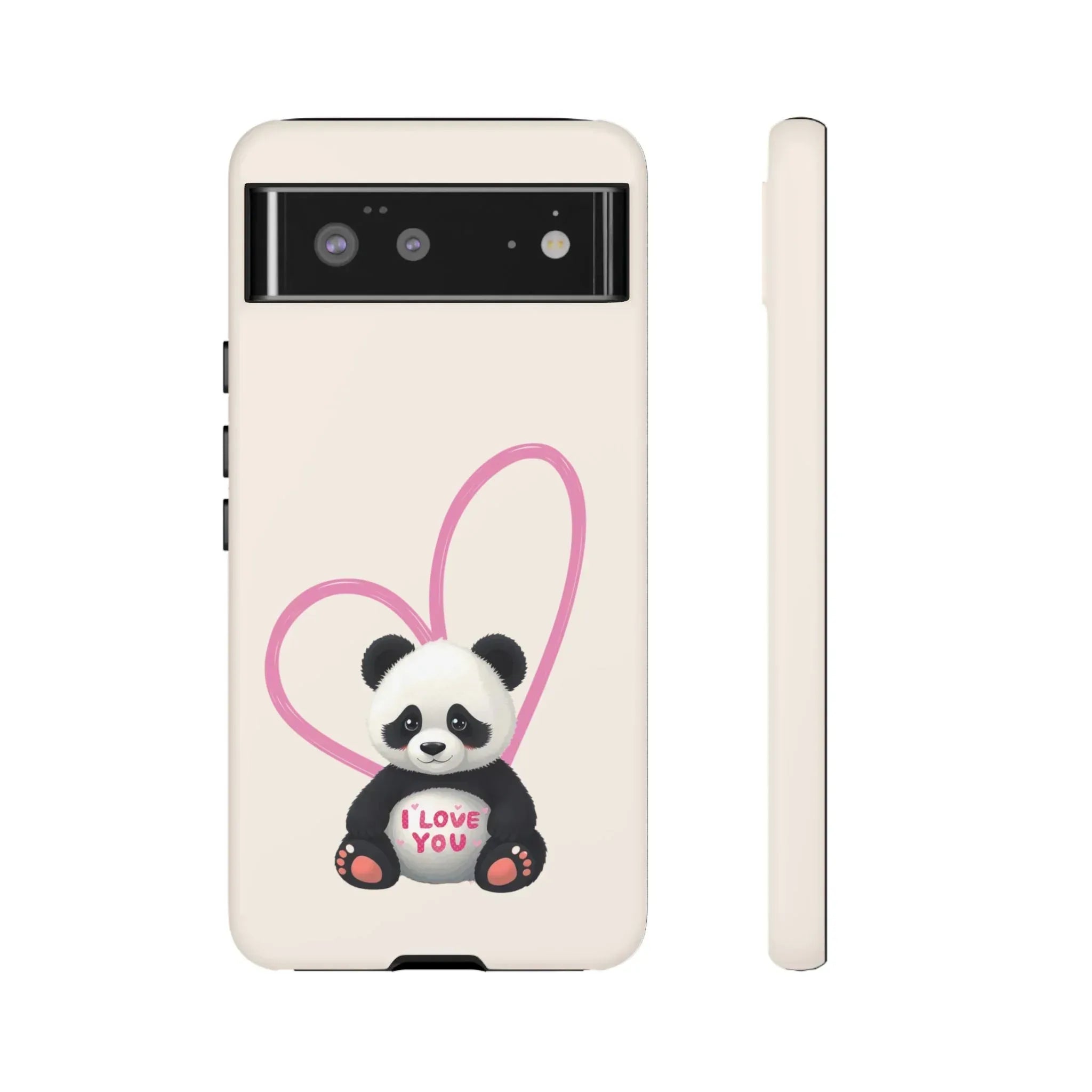 Cute Panda Heart Love Phone Case for Google Pixel up to 9 - KARARMDESIGN