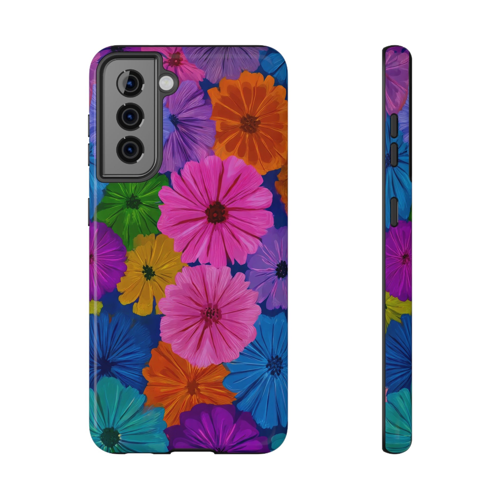 Bloom Pattern Phone Case for iPhone 11-17 and Galaxy S21-S22 Models - KARARMDESIGN