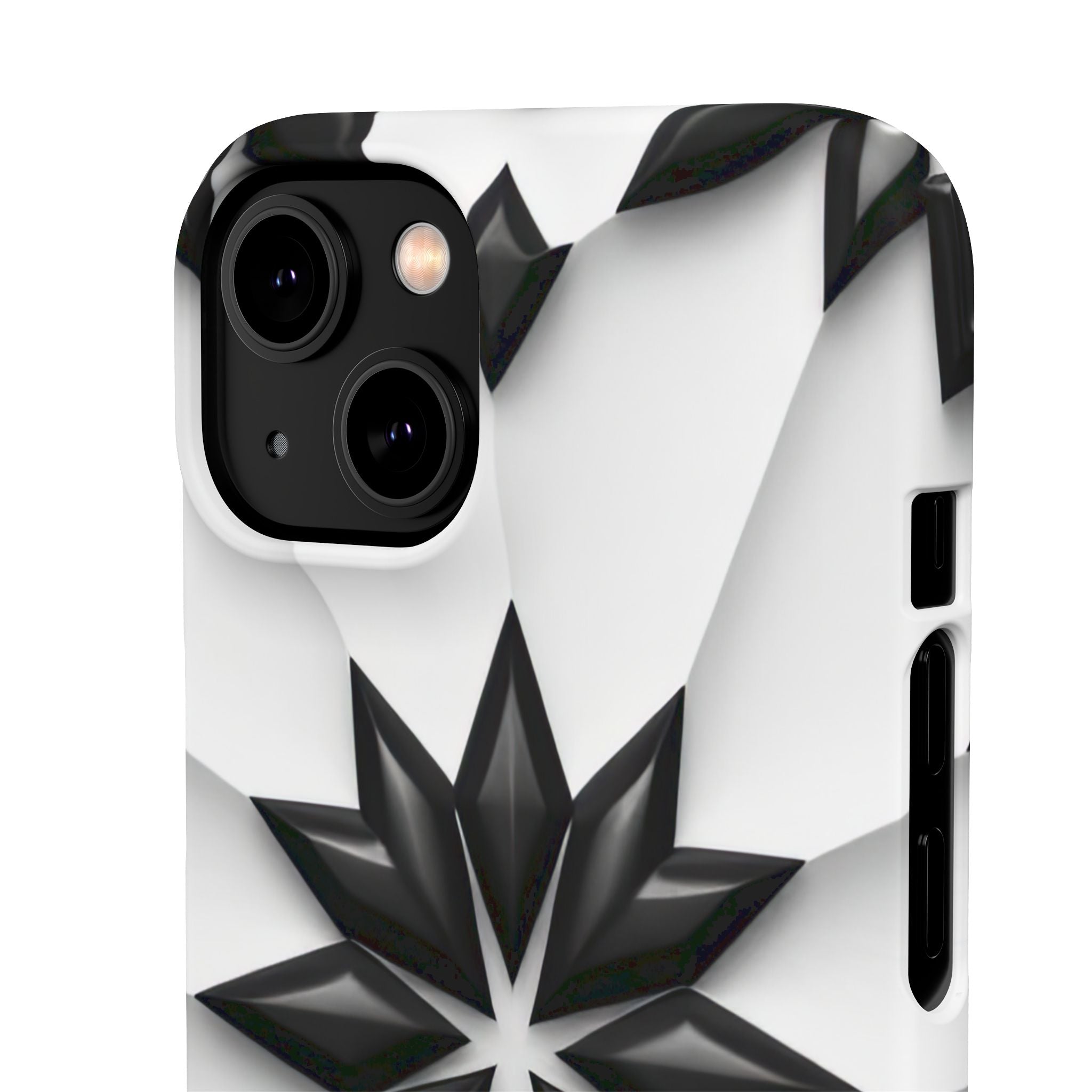 Black & White Geometric Snap Case for iPhone & Samsung Galaxy