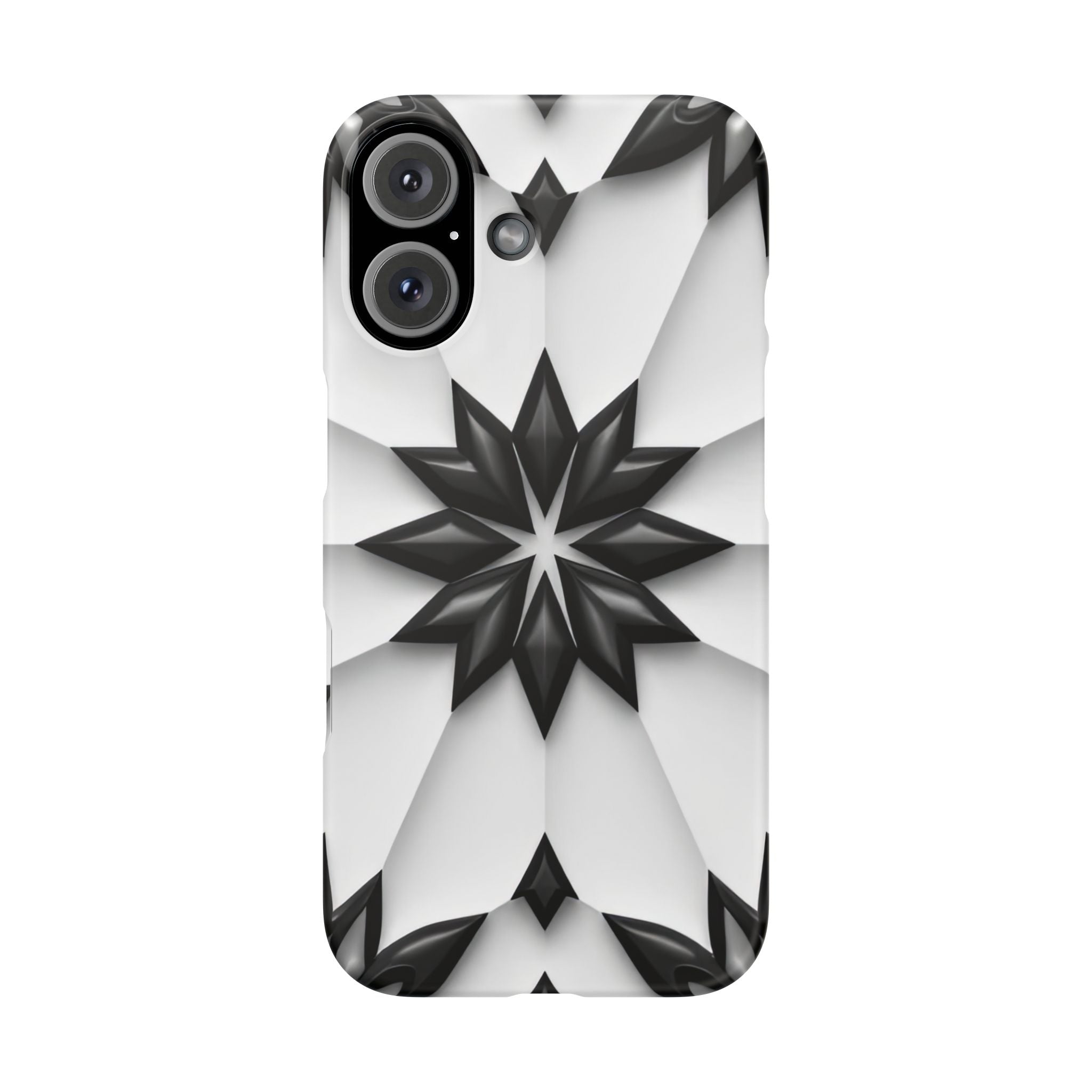Black & White Geometric Snap Case for iPhone & Samsung Galaxy