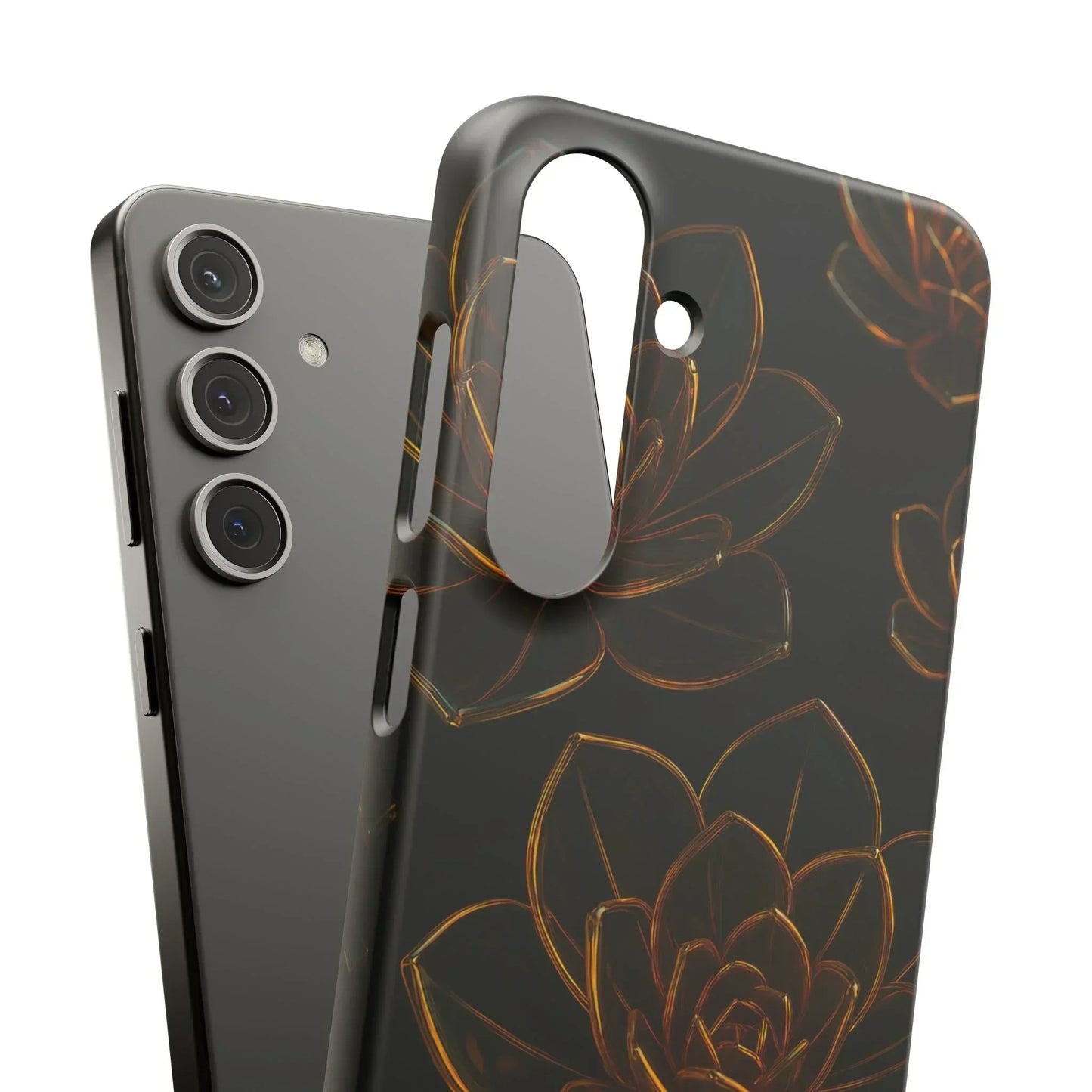 Glass Flower Phone Case for iPhone 7-16 and Galaxy S10-S24 Models