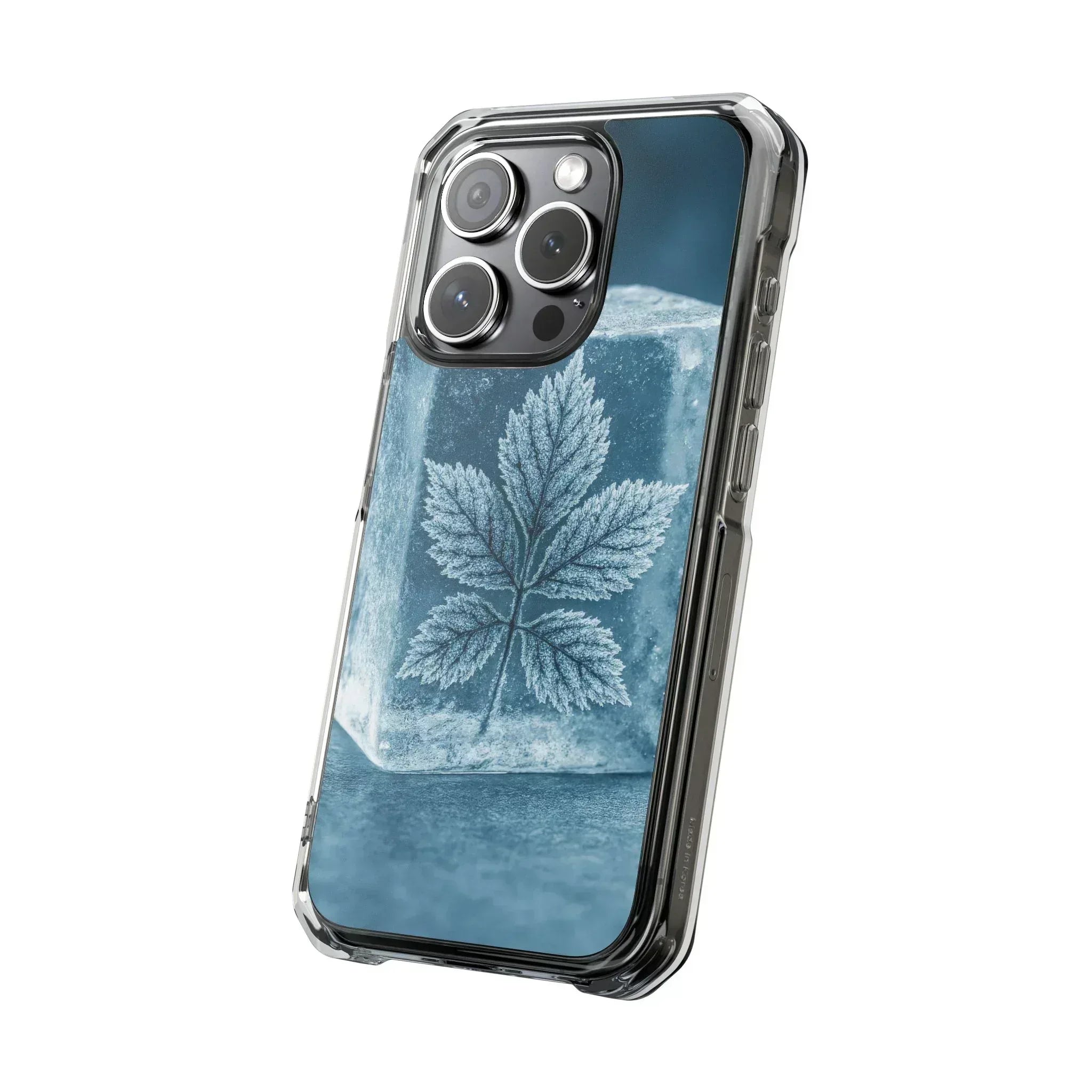 Frozen Leaf Inside Ice Cube - Phone Case for iPhone 14-16 - KARARMDESIGN