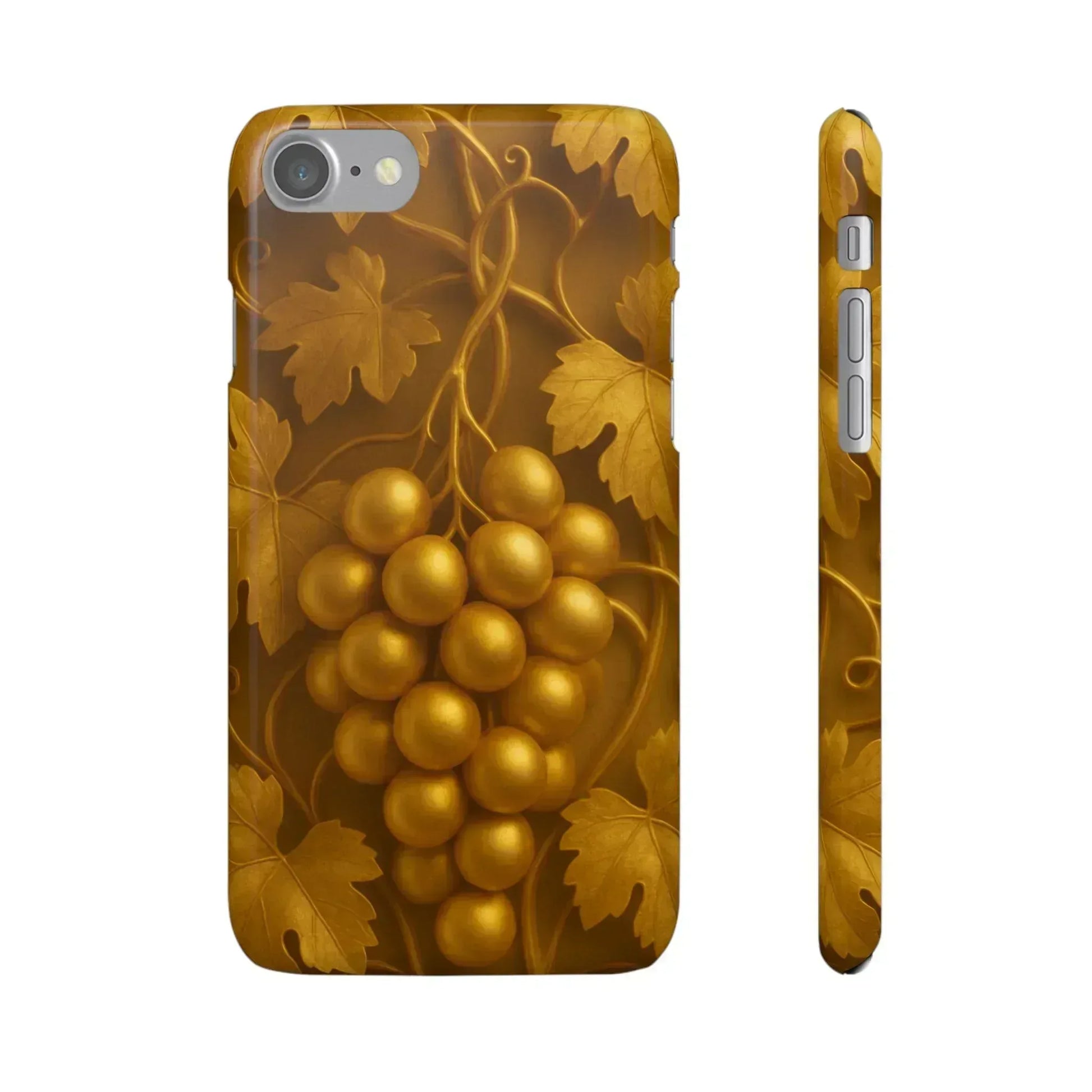 Golden Grapes Phone Case for iPhone 8–16 - KARARMDESIGN