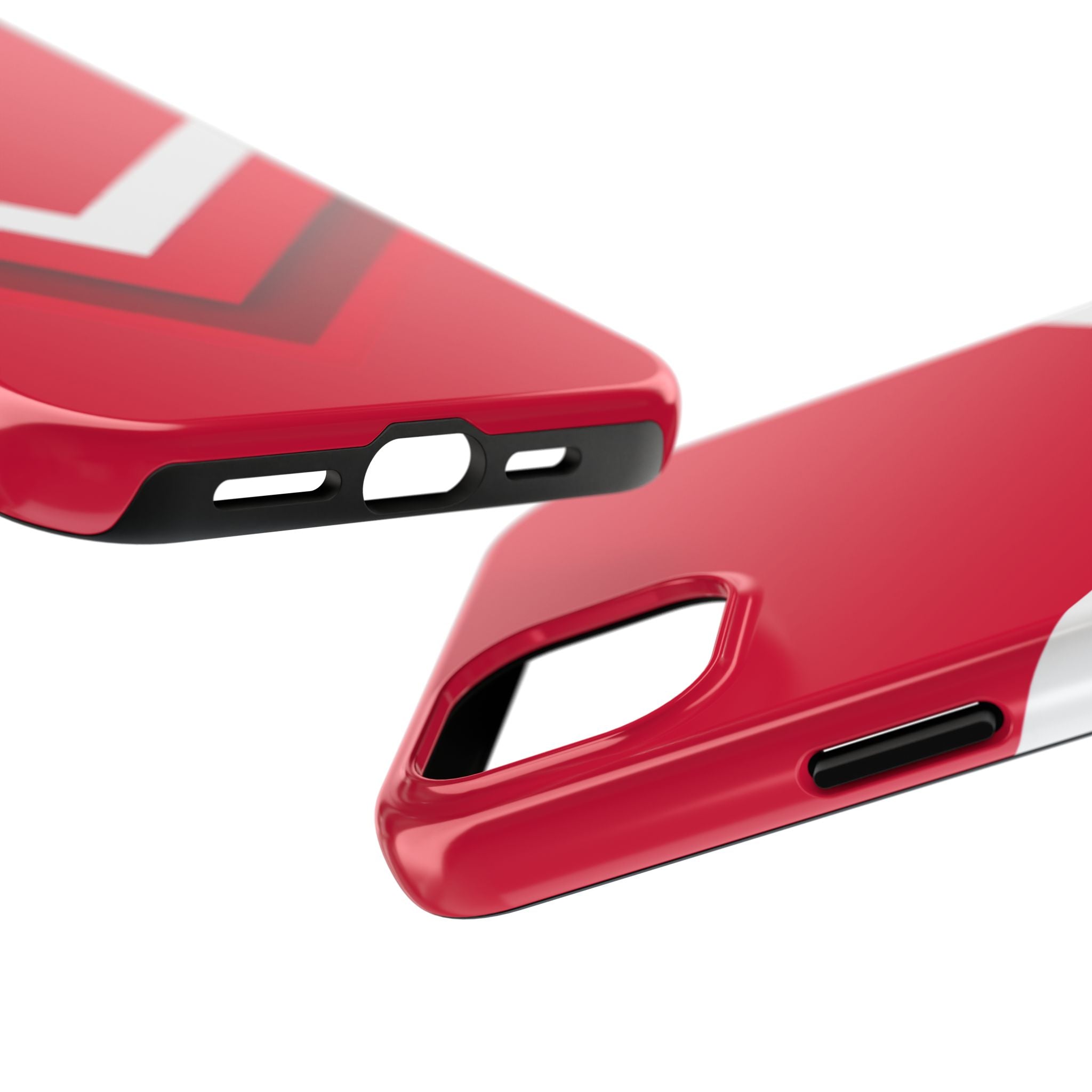 Red Chevron Armor Phone Case for iPhone 11–16 & Galaxy S21–S24