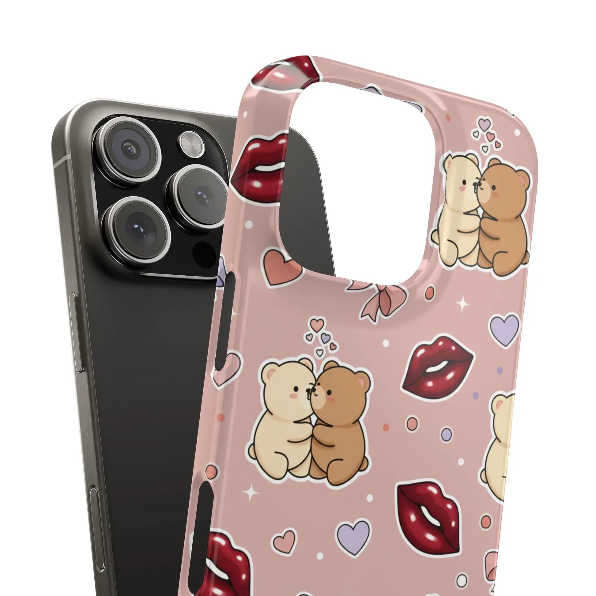 Bear Hug Bliss Phone Case for iPhone 11-17 - KARARMDESIGN