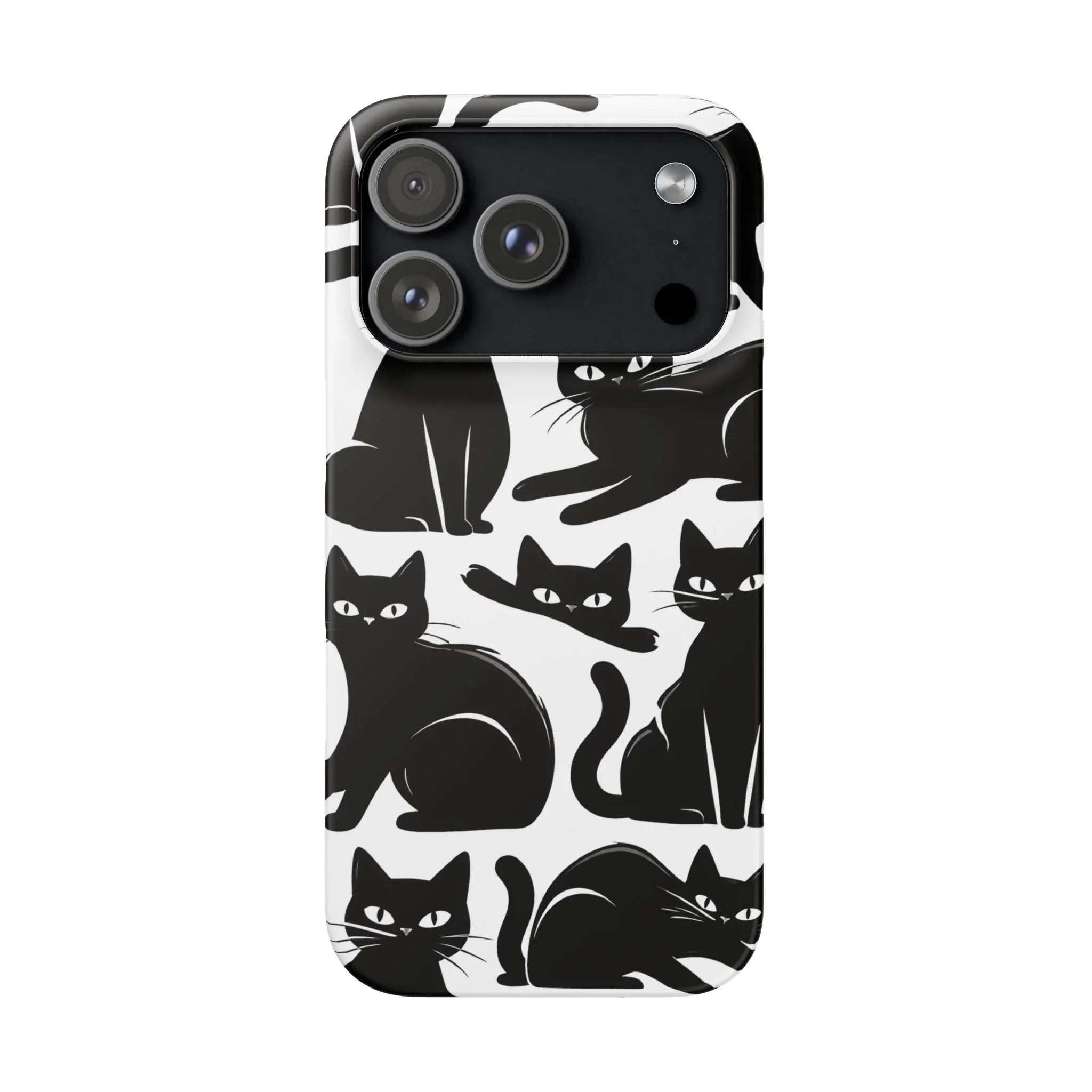 Black Cats Phone Case for iPhone 11-17 and Galaxy S20-S25 - KARARMDESIGN