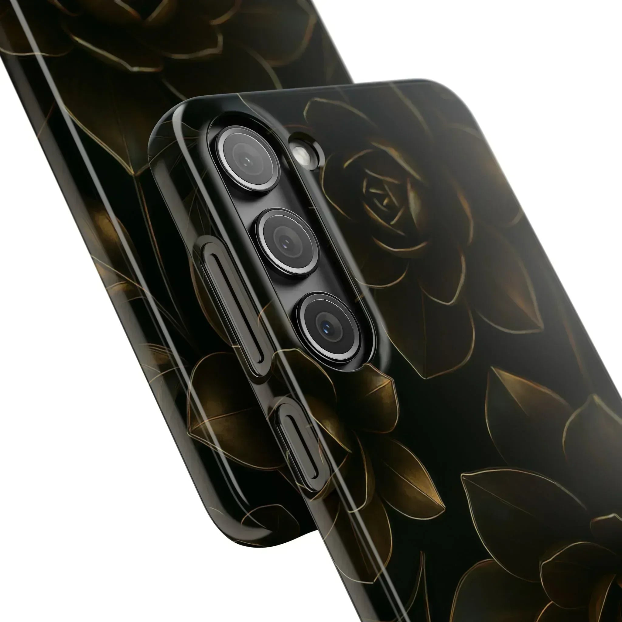 Metal Flower Phone Case for iPhone 8-16 and Galaxy S20-S24 - KARARMDESIGN