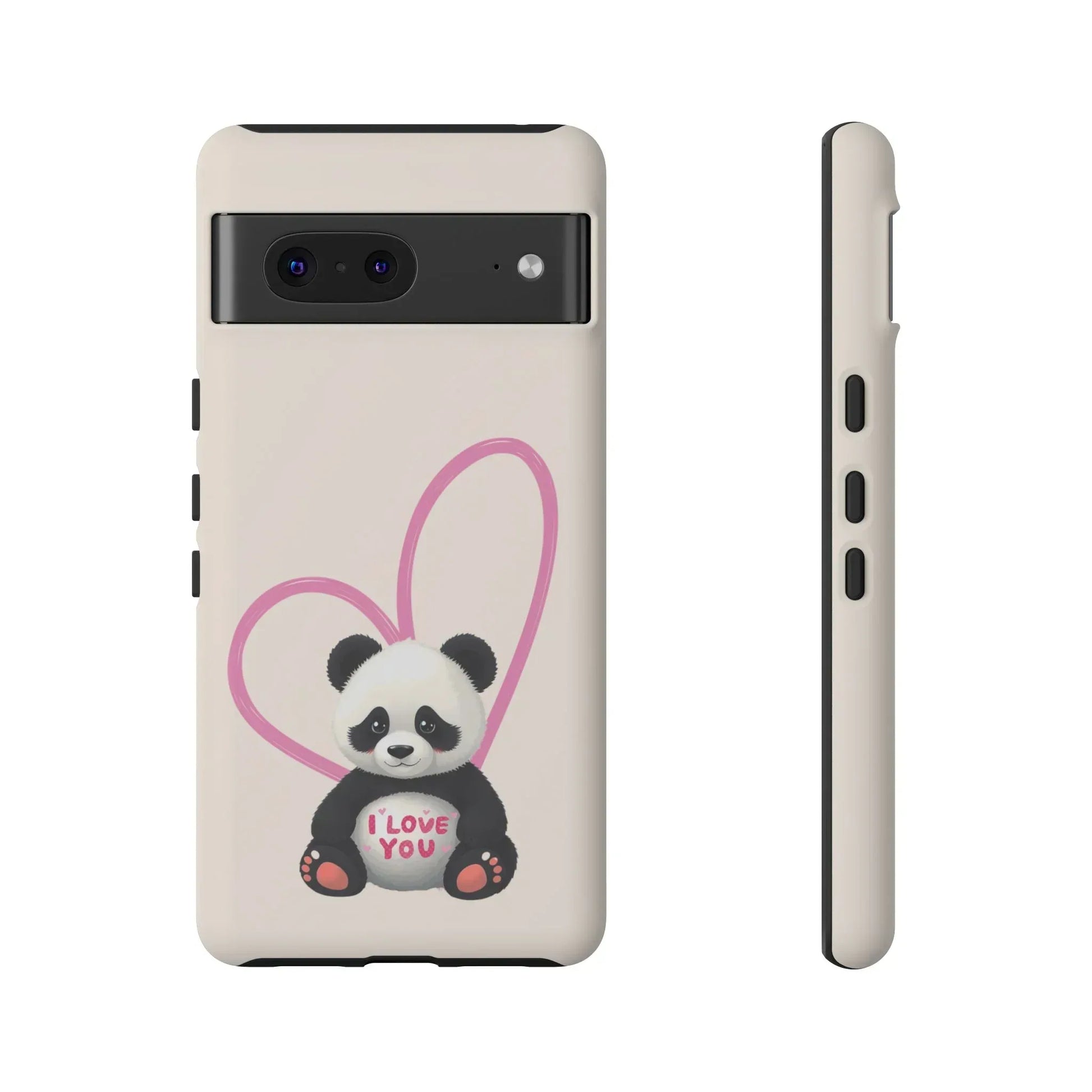 Cute Panda Heart Love Phone Case for Google Pixel up to 9 - KARARMDESIGN