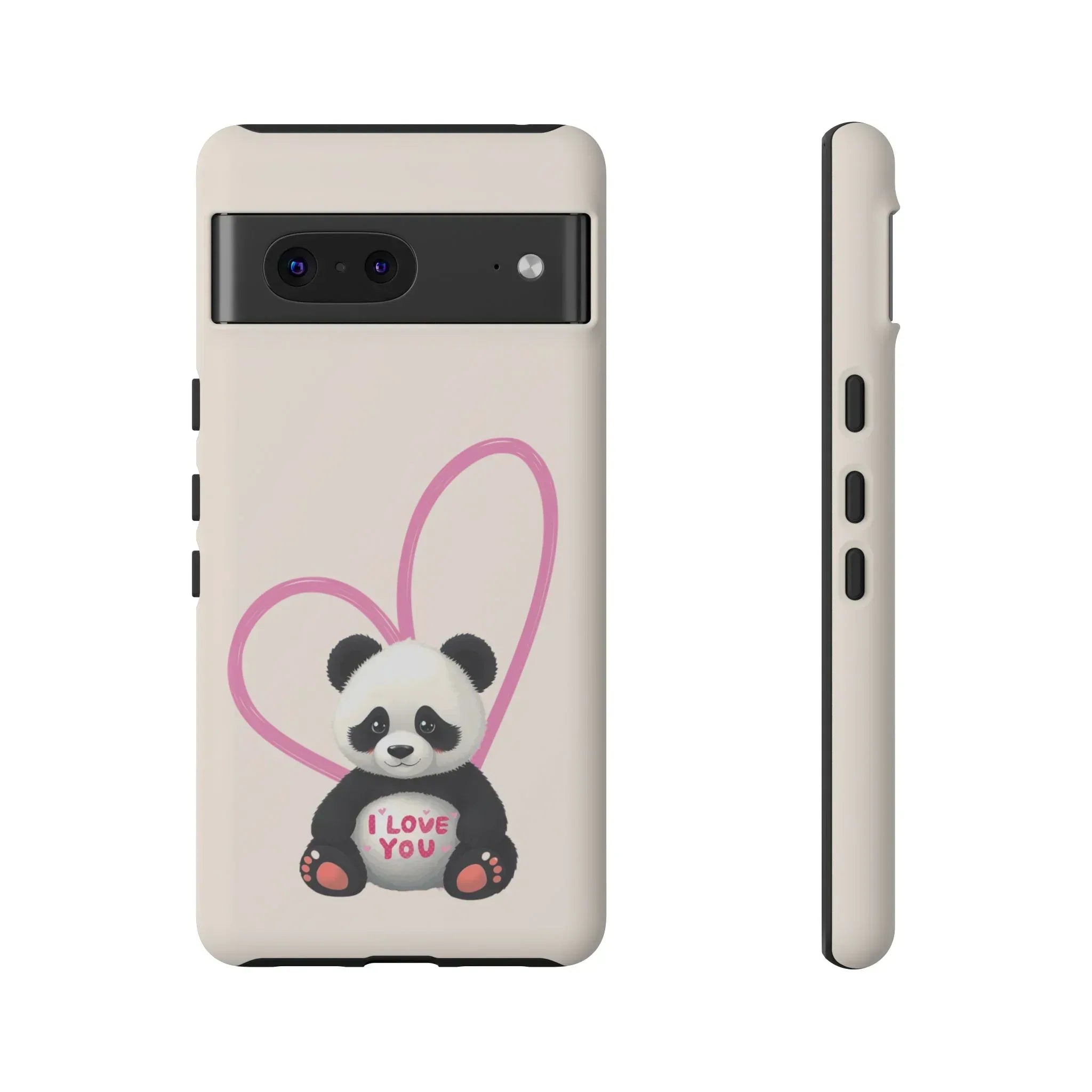 Cute Panda Heart Love Phone Case for Google Pixel up to 9 - KARARMDESIGN