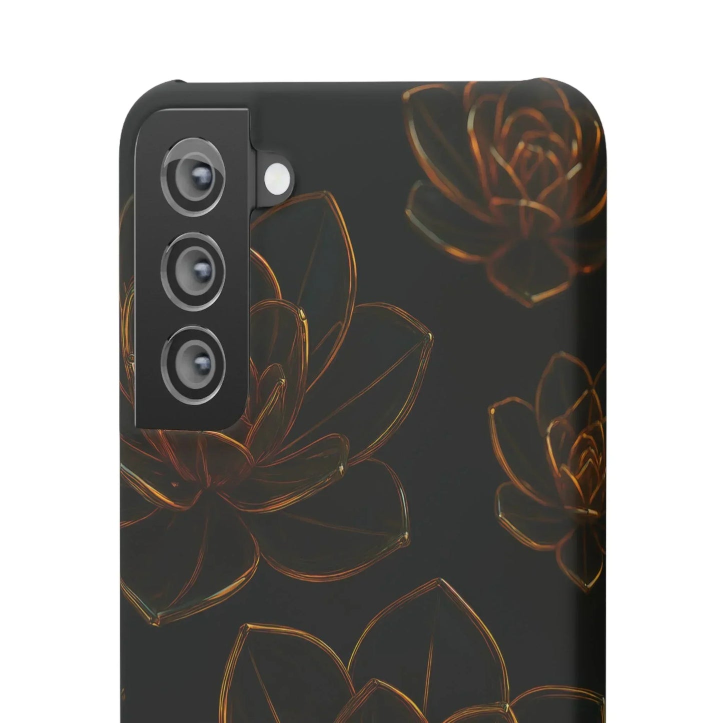 Glass Flower Phone Case for iPhone 7-16 and Galaxy S10-S24 Models