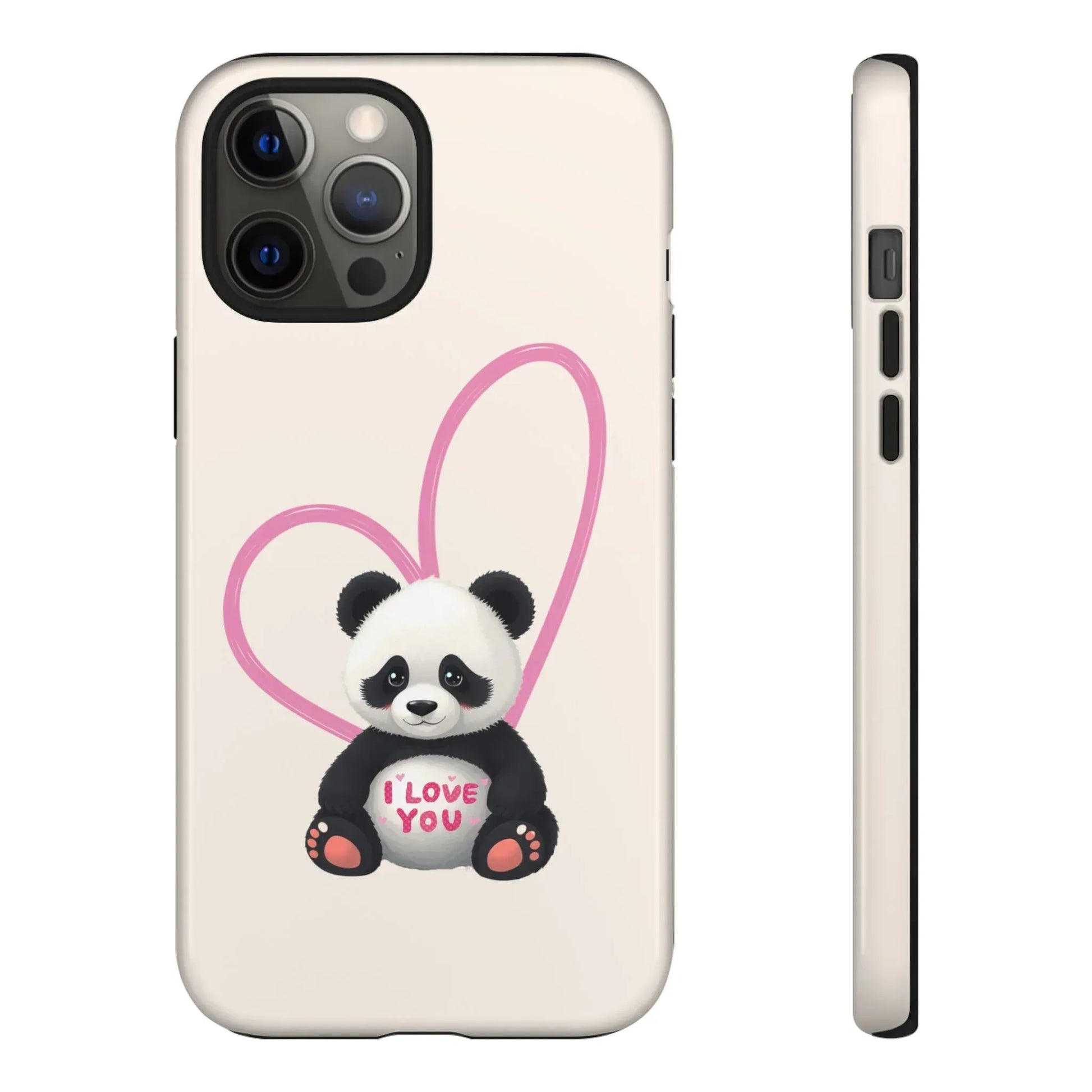 Cute Panda Heart Love Phone Case for iPhone 8-16 - KARARMDESIGN