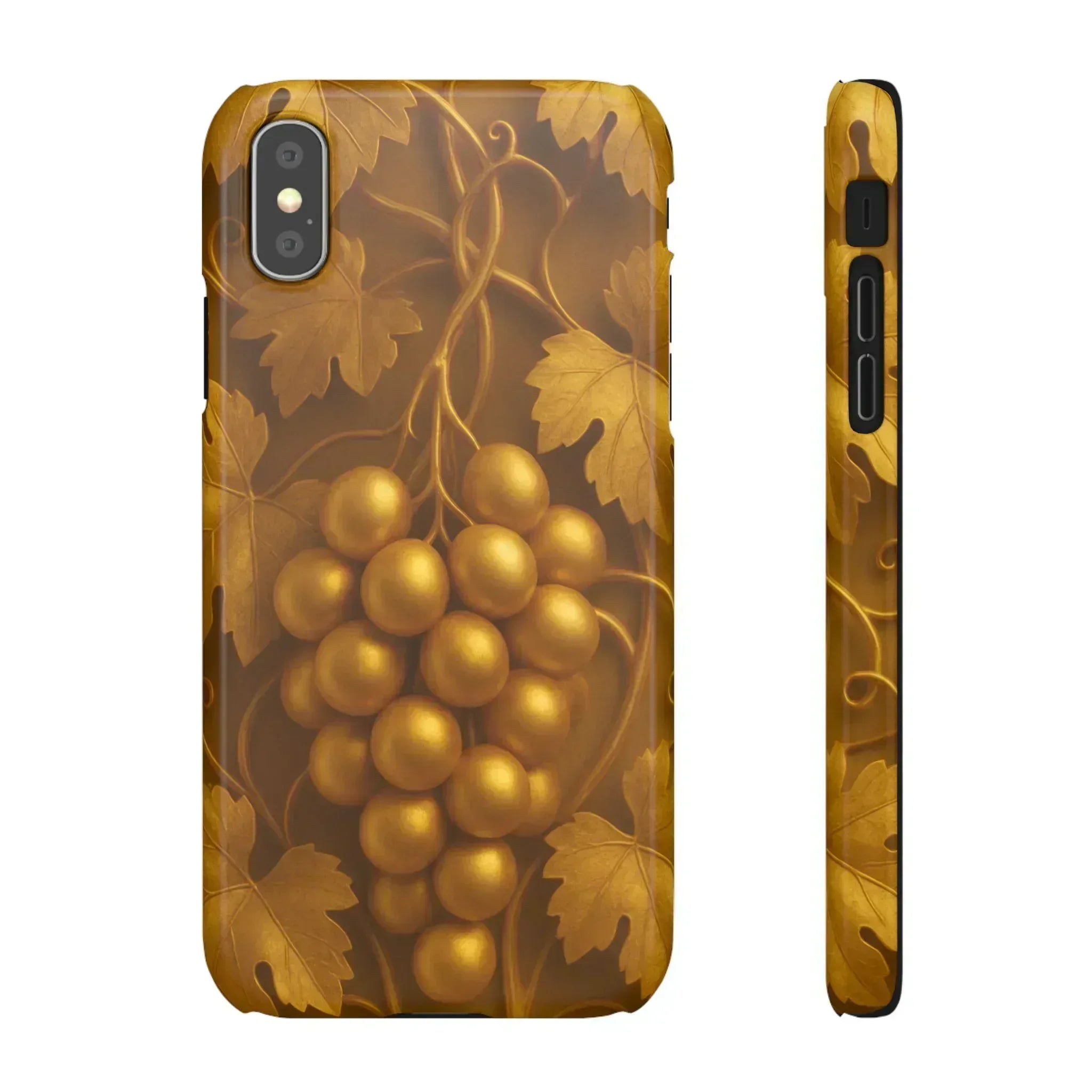 Golden Grapes Phone Case for iPhone 8–16 - KARARMDESIGN