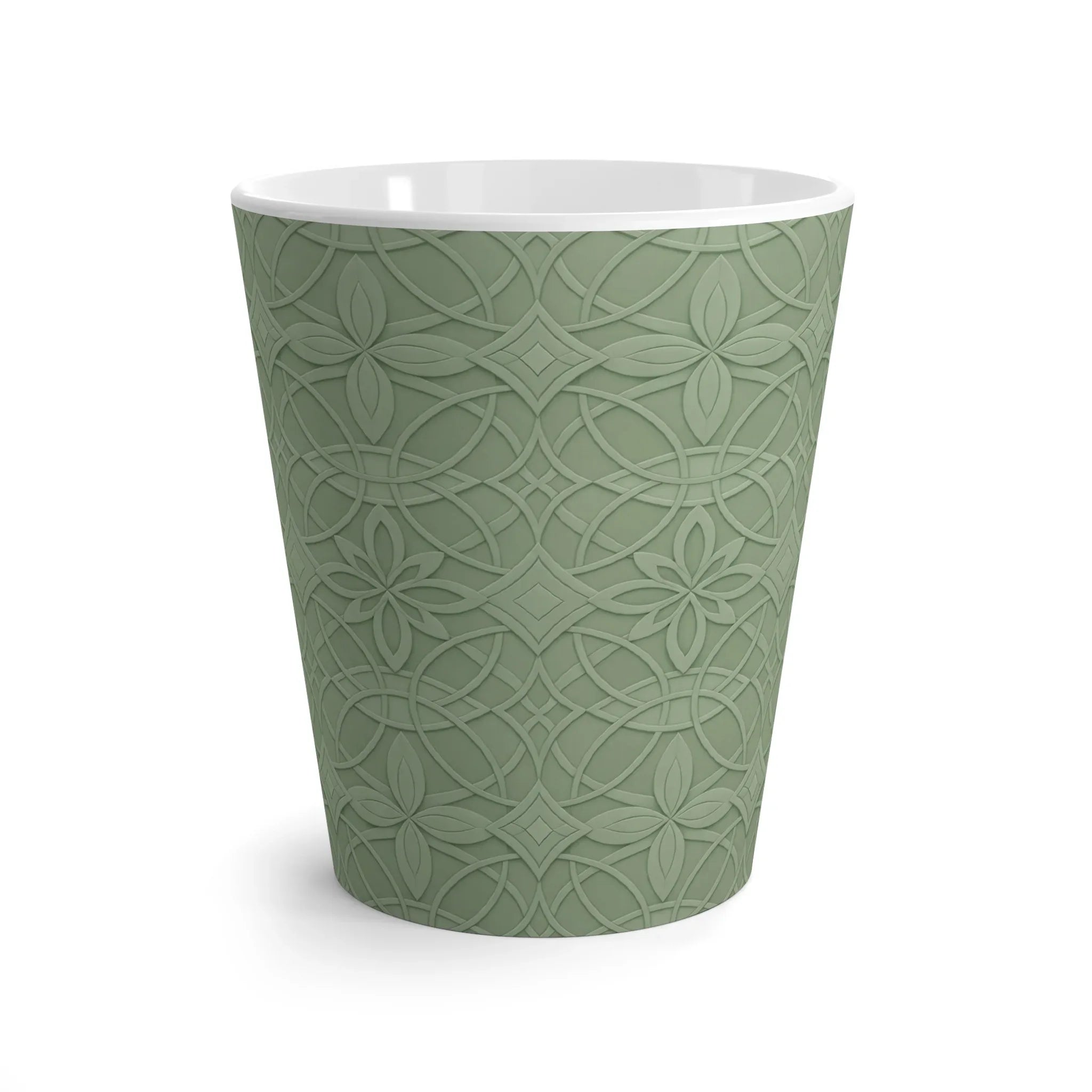 Verdant Pattern Latte Mug 12oz - KARARMDESIGN