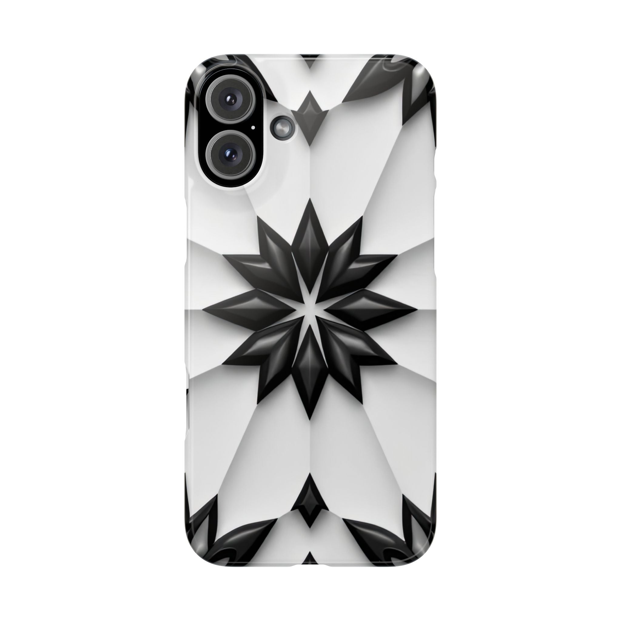 Black & White Geometric Snap Case for iPhone & Samsung Galaxy