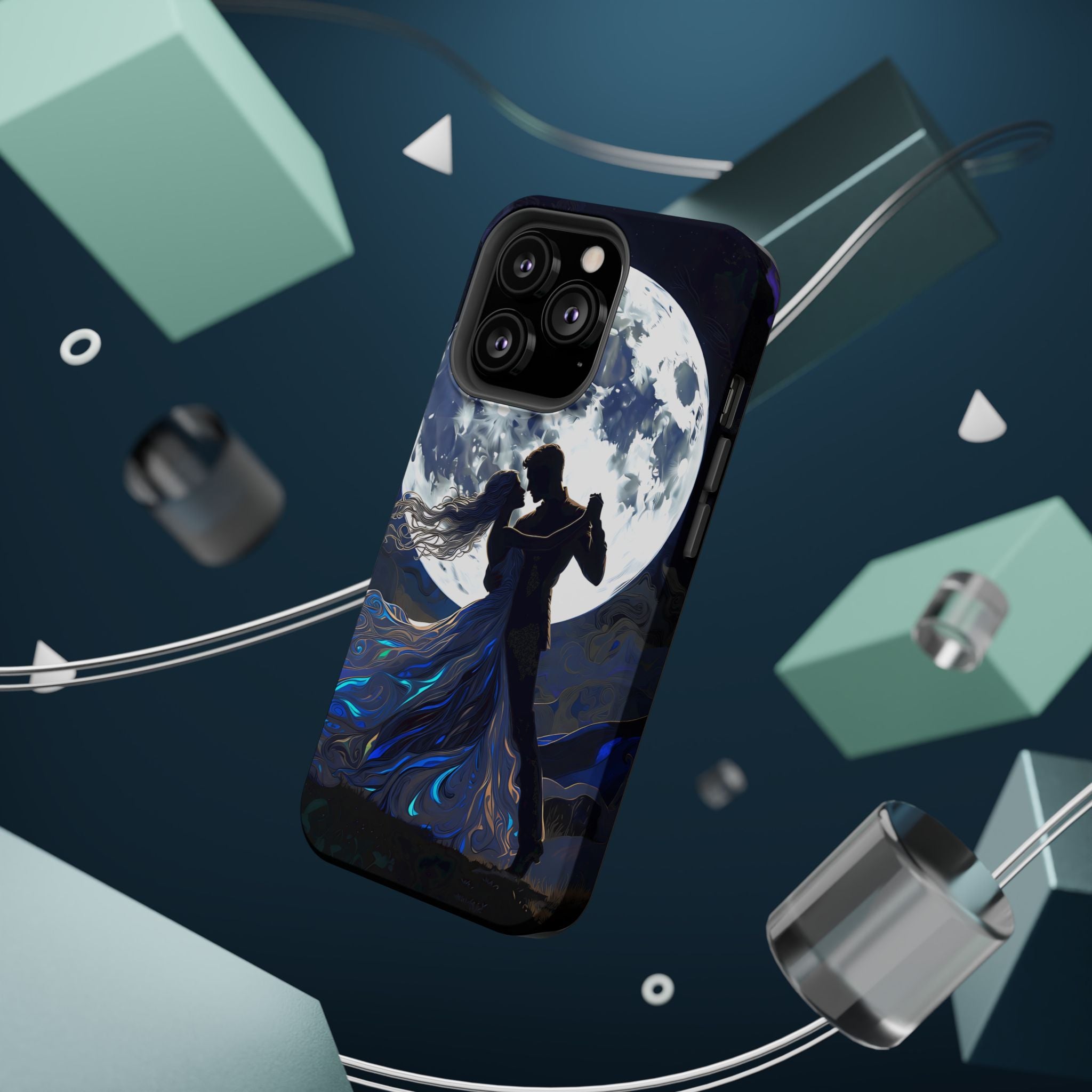 Romantic Moonlight Dance Magnetic Phone Case – iPhone 15–17 & Samsung Galaxy S26