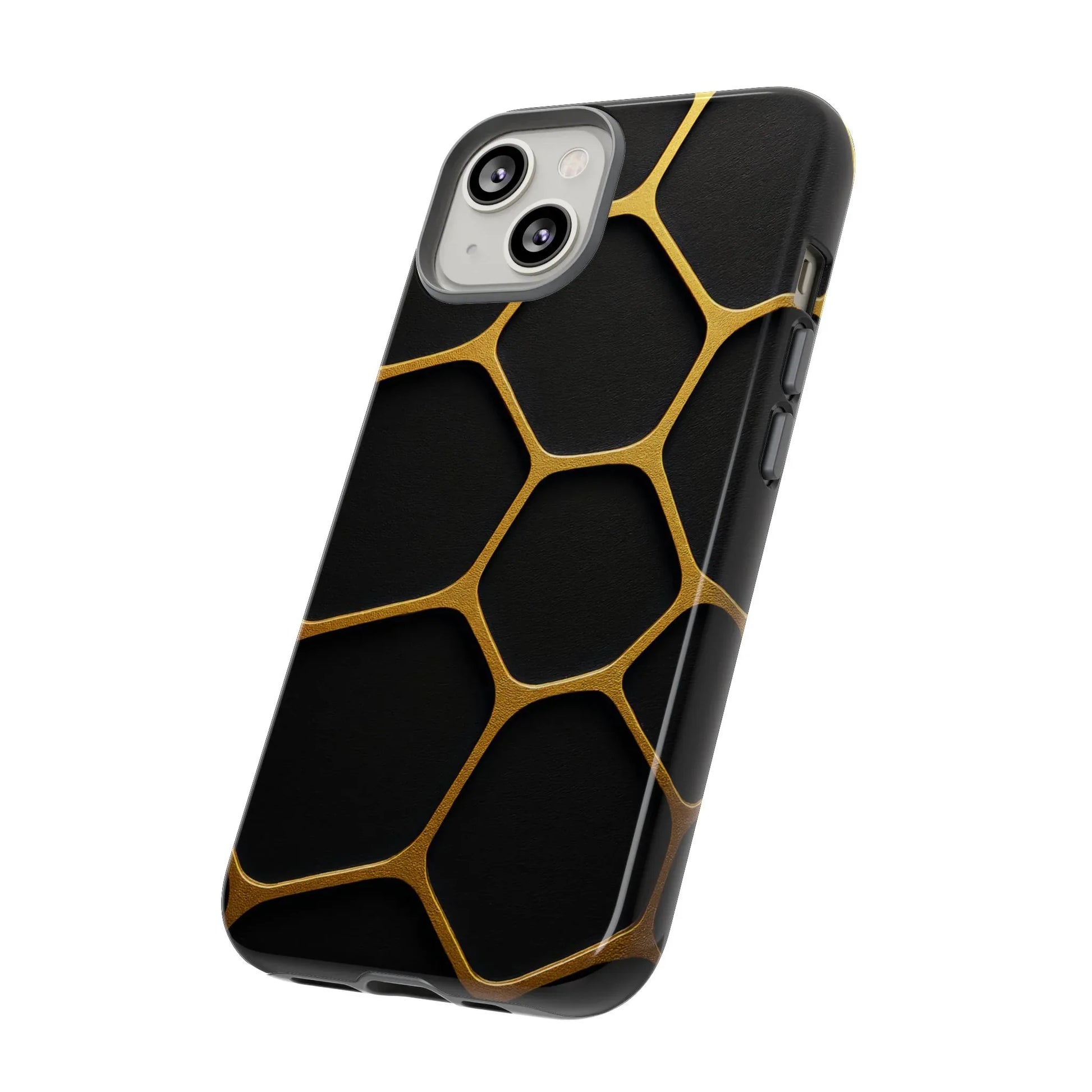 Golden Cellscape Phone Case for iPhone 8-17 and Galaxy S20-S25 - KARARMDESIGN
