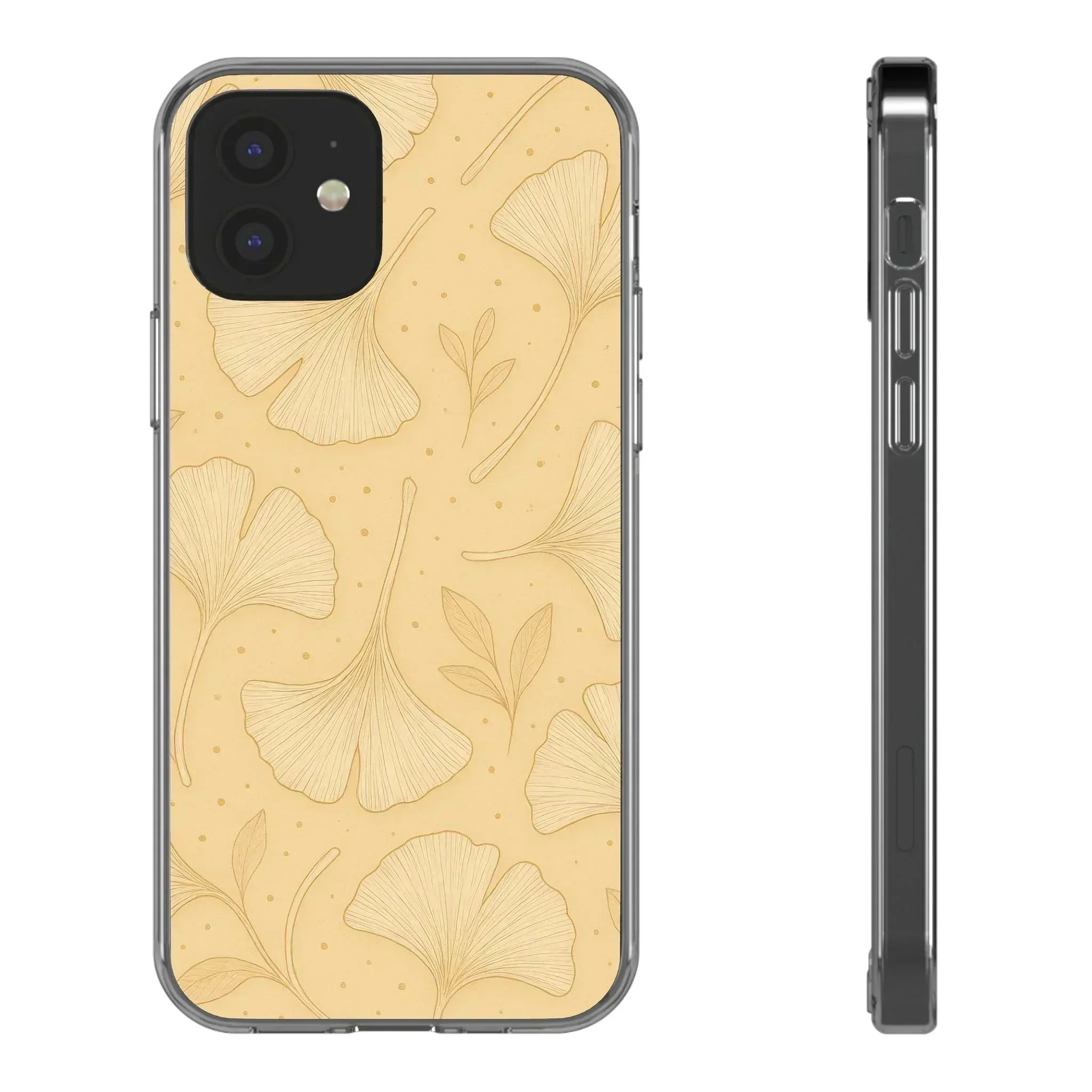 Ginkgo floral phone case for iPhone 12-16 and Galaxy S21 - KARARMDESIGN