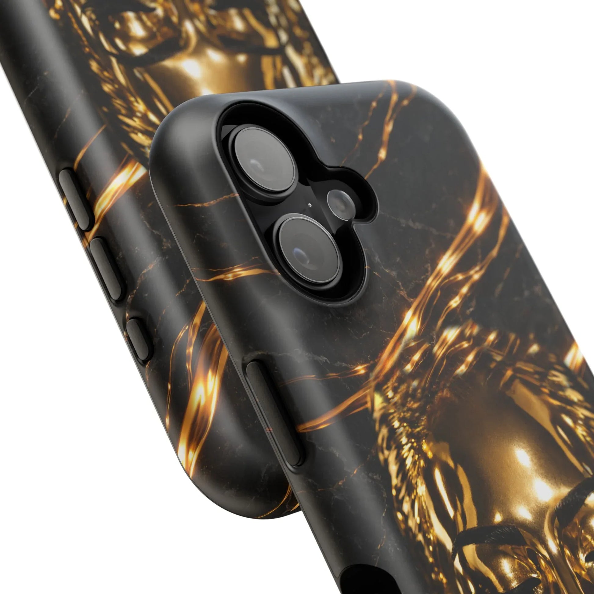 Luxury Gold Portrait Phone Case for iPhone 11-17 and Galaxy S21-S25 - KARARMDESIGN