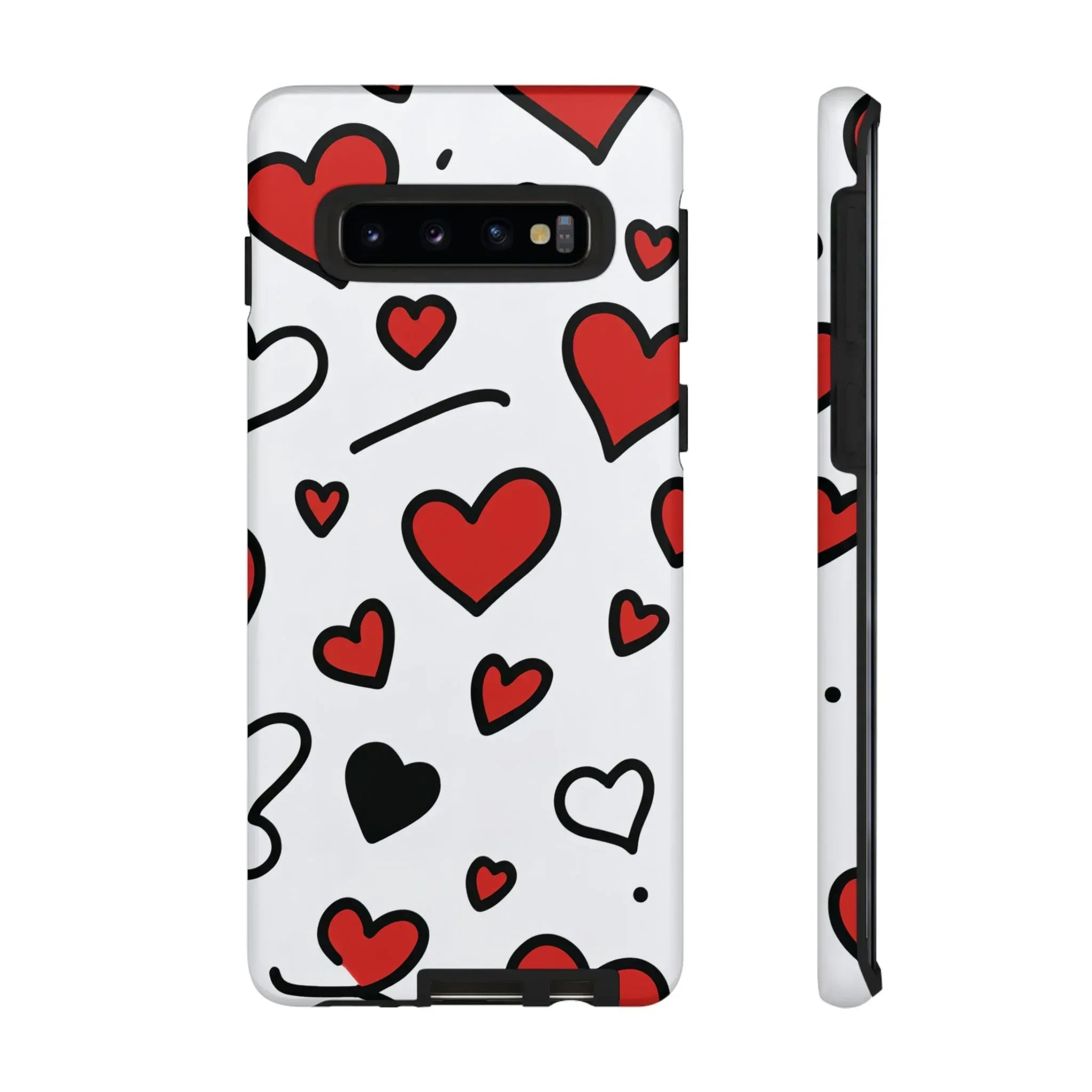 Scattered Hearts Phone Case for iPhone 11-17 and Galaxy S10-S25 - KARARMDESIGN