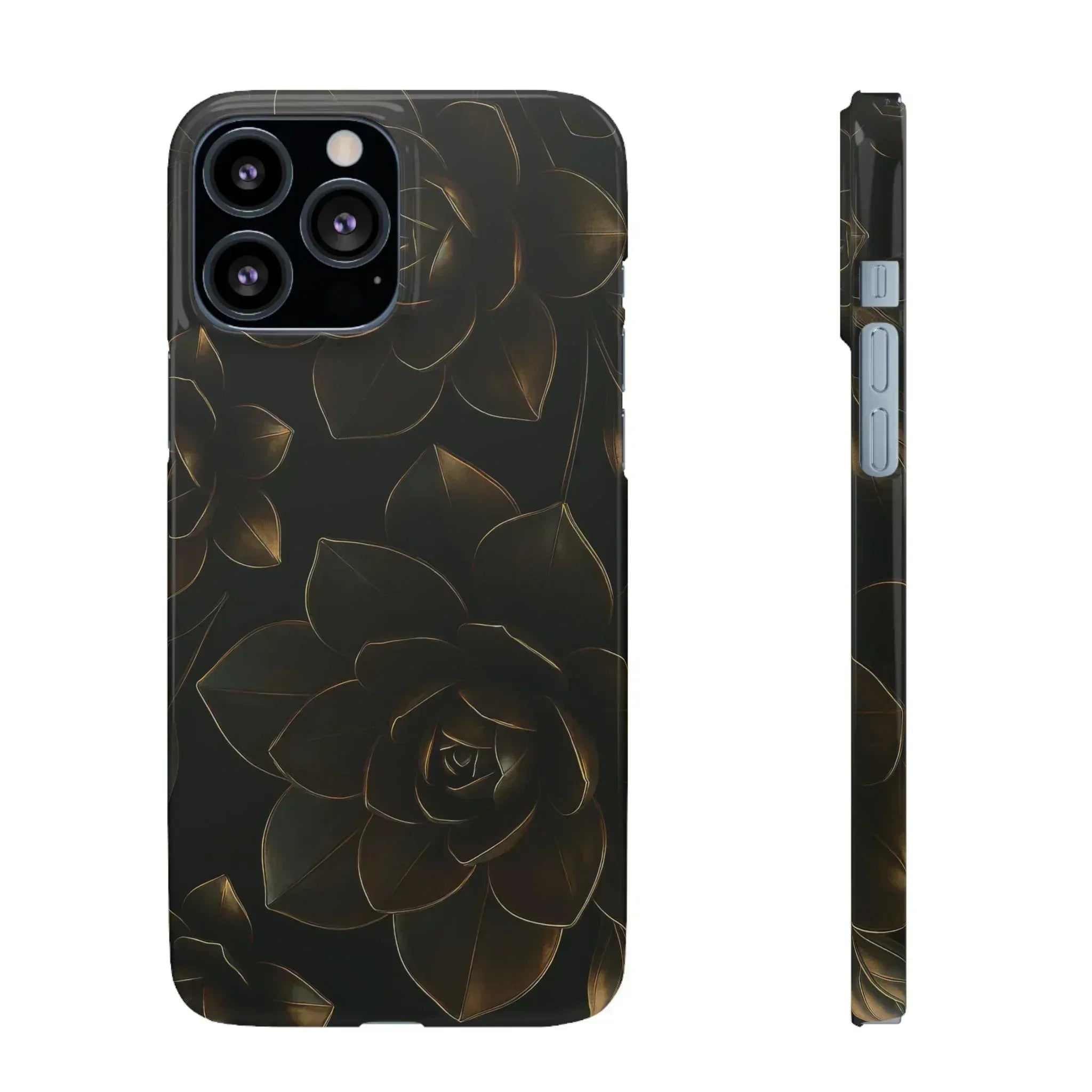 Metal Flower Phone Case for iPhone 8-16 and Galaxy S20-S24 - KARARMDESIGN