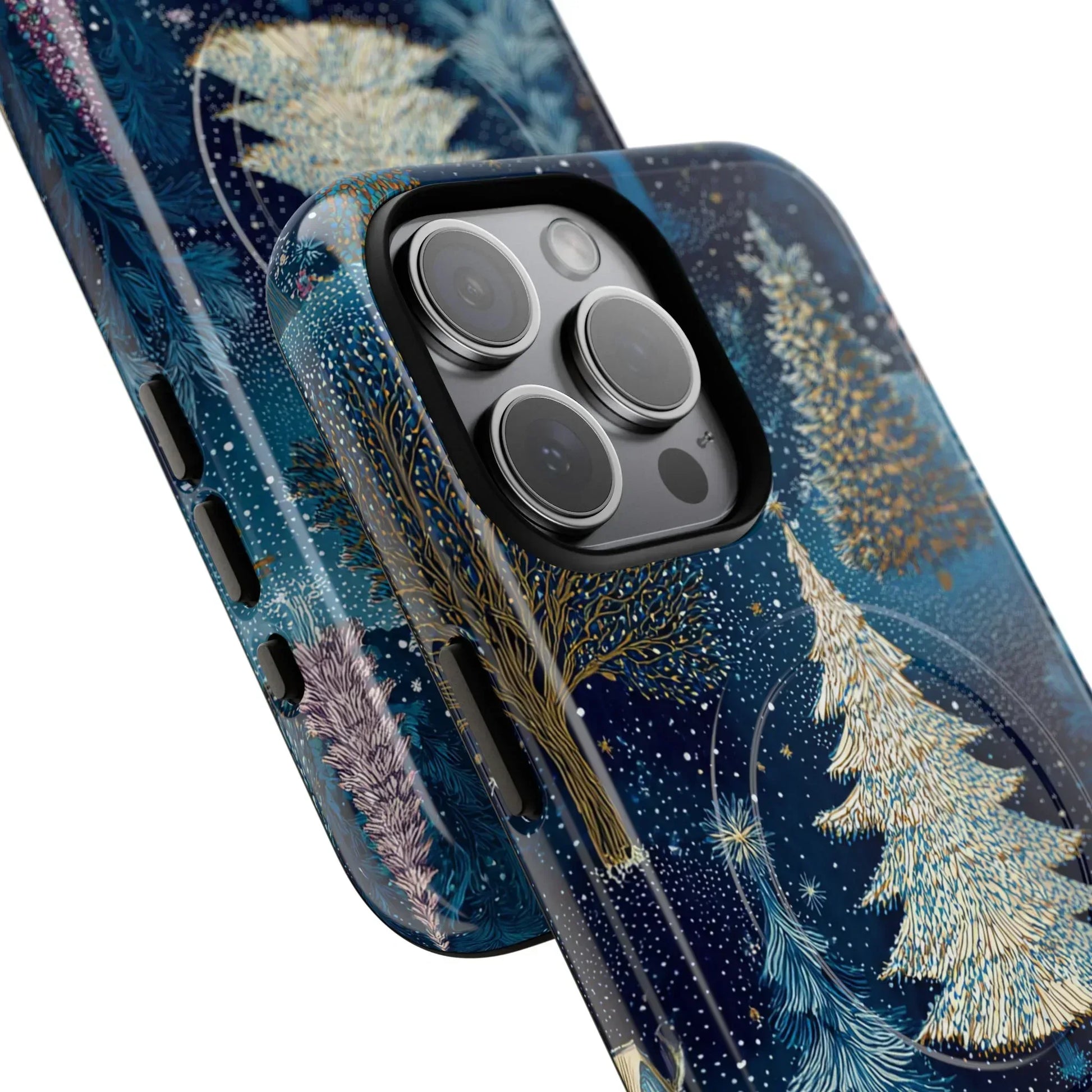 Midnight Sparkle Forest Phone Case for iPhone 13-17 - KARARMDESIGN