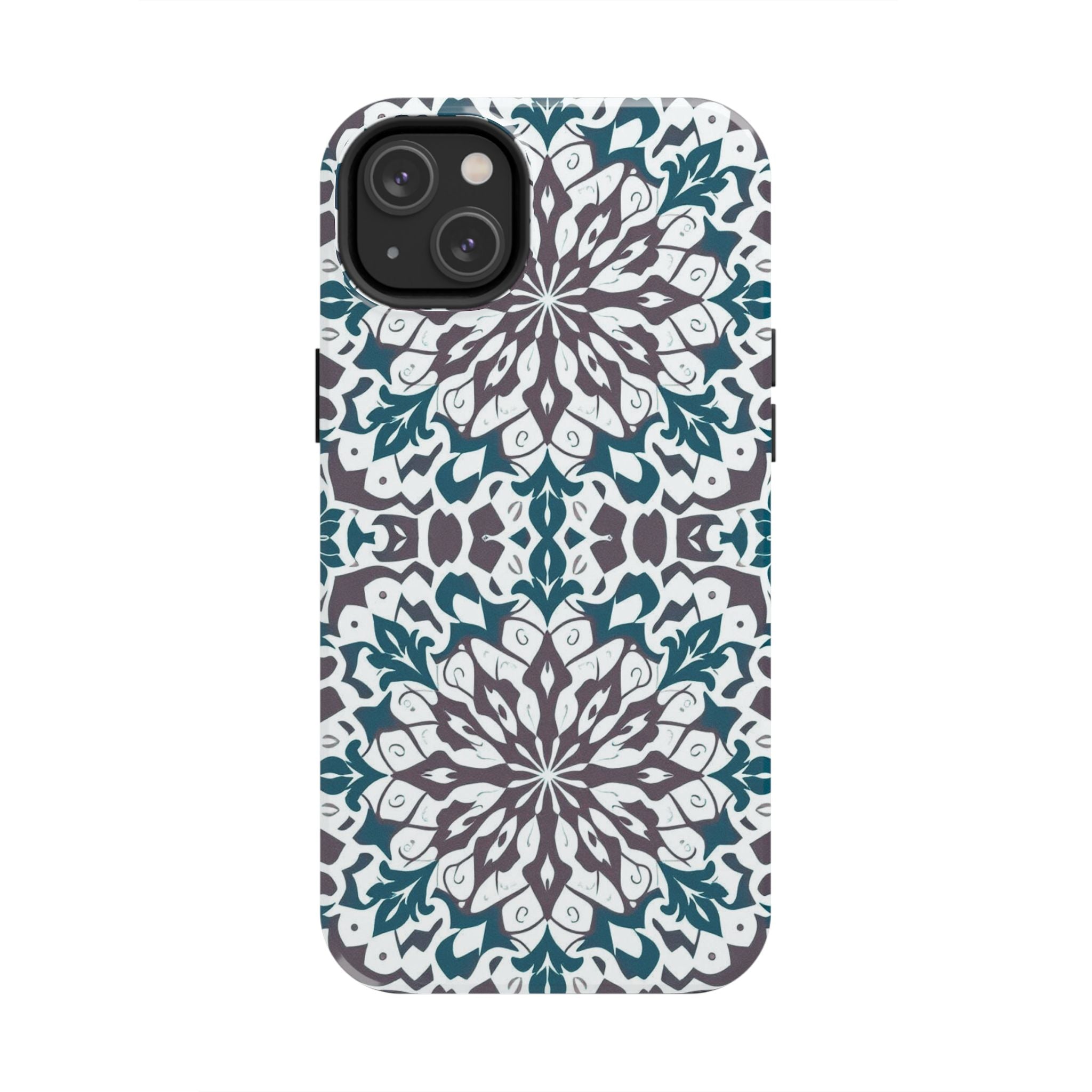 Symmetrical Mandala Phone Case for iPhone 11-17 and Galaxy S21-S25