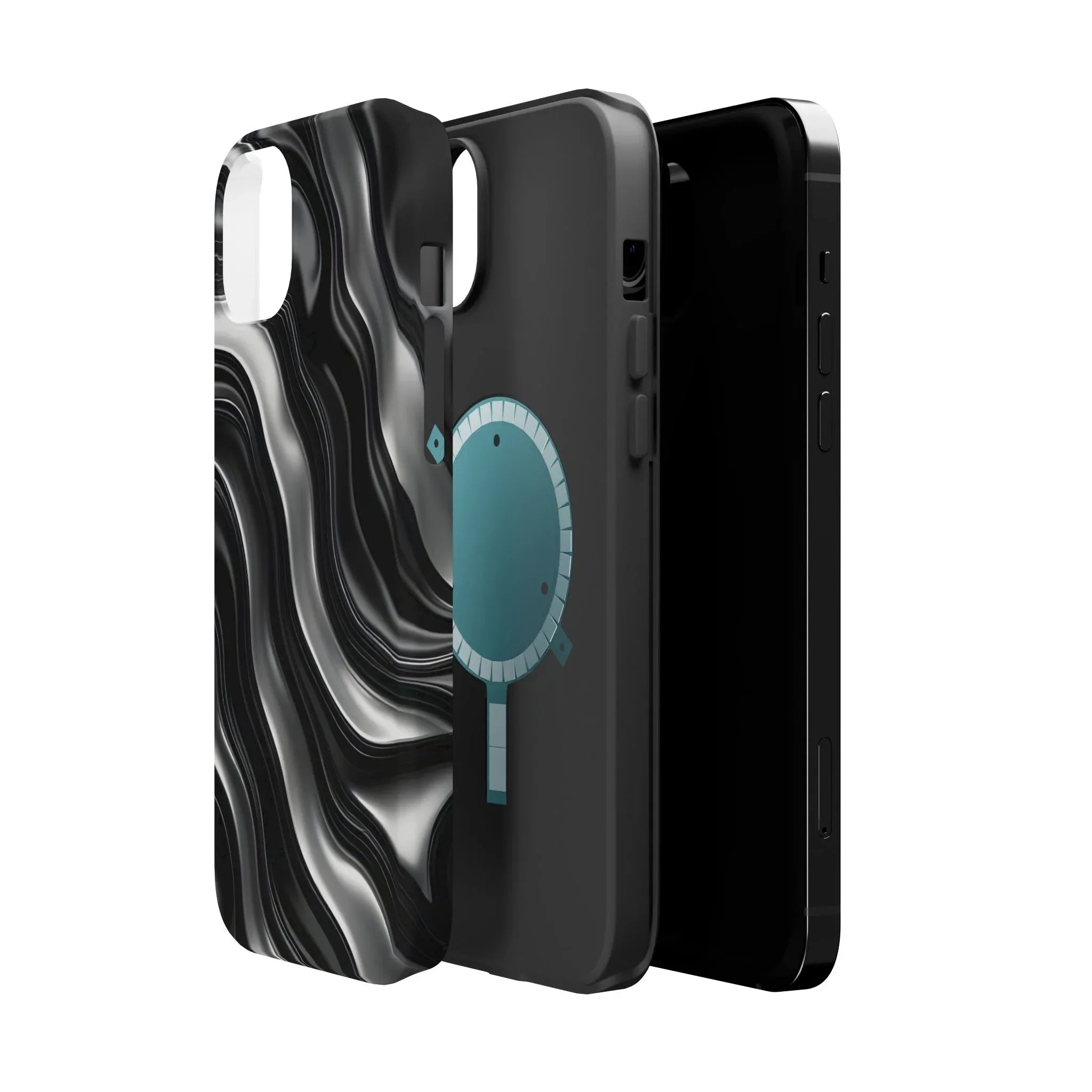 Wavy Illusion Marble Phone Case for iPhone 13-17 - KARARMDESIGN