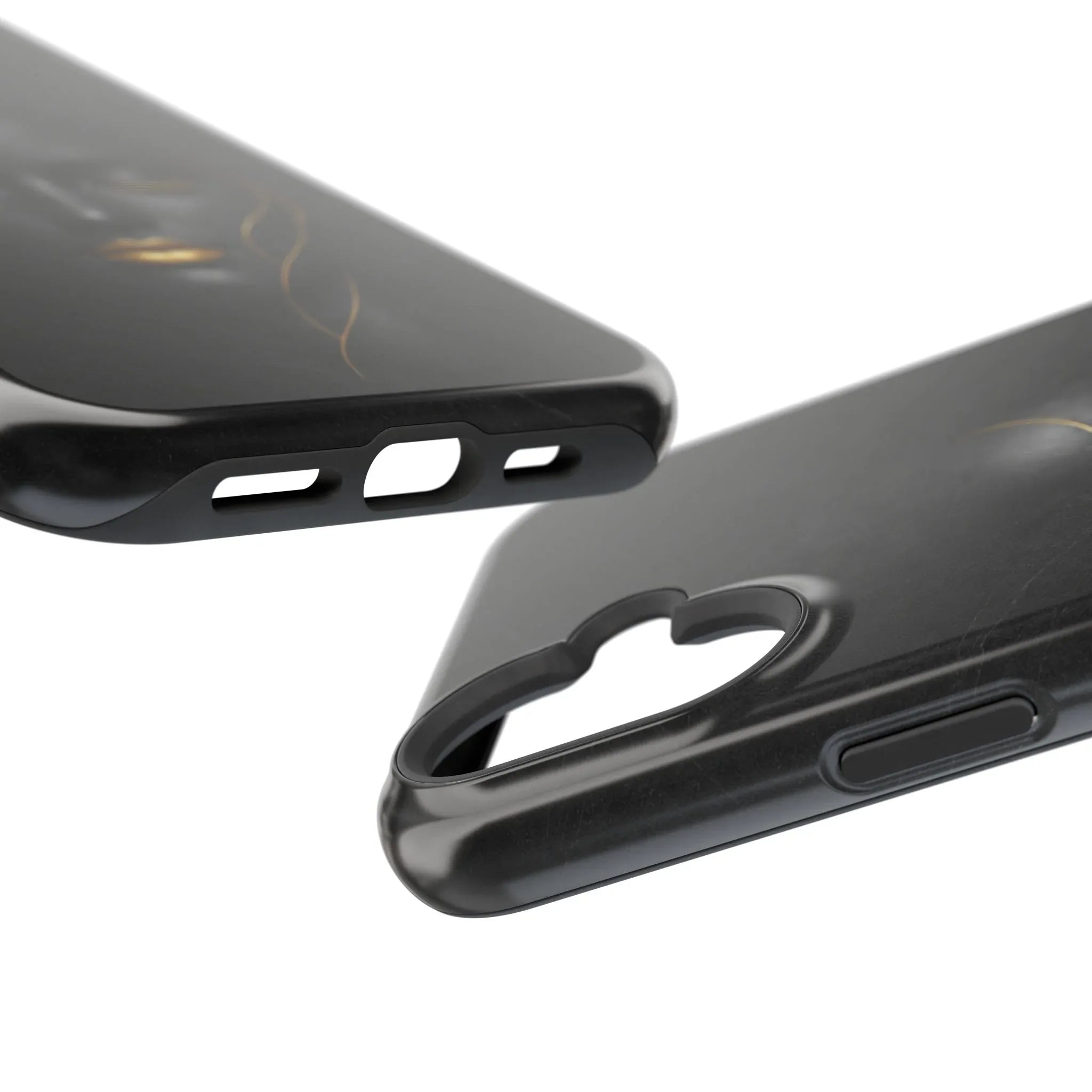 Black Gold Face Phone Case for iPhone 13-17 - KARARMDESIGN
