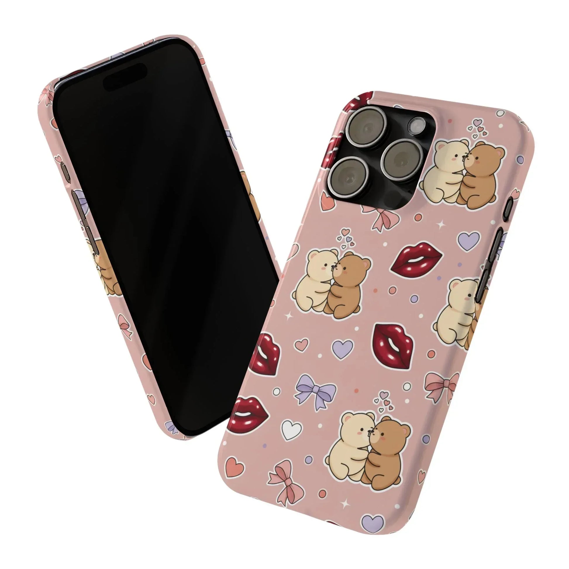 Bear Hug Bliss Phone Case for iPhone 11-17 - KARARMDESIGN