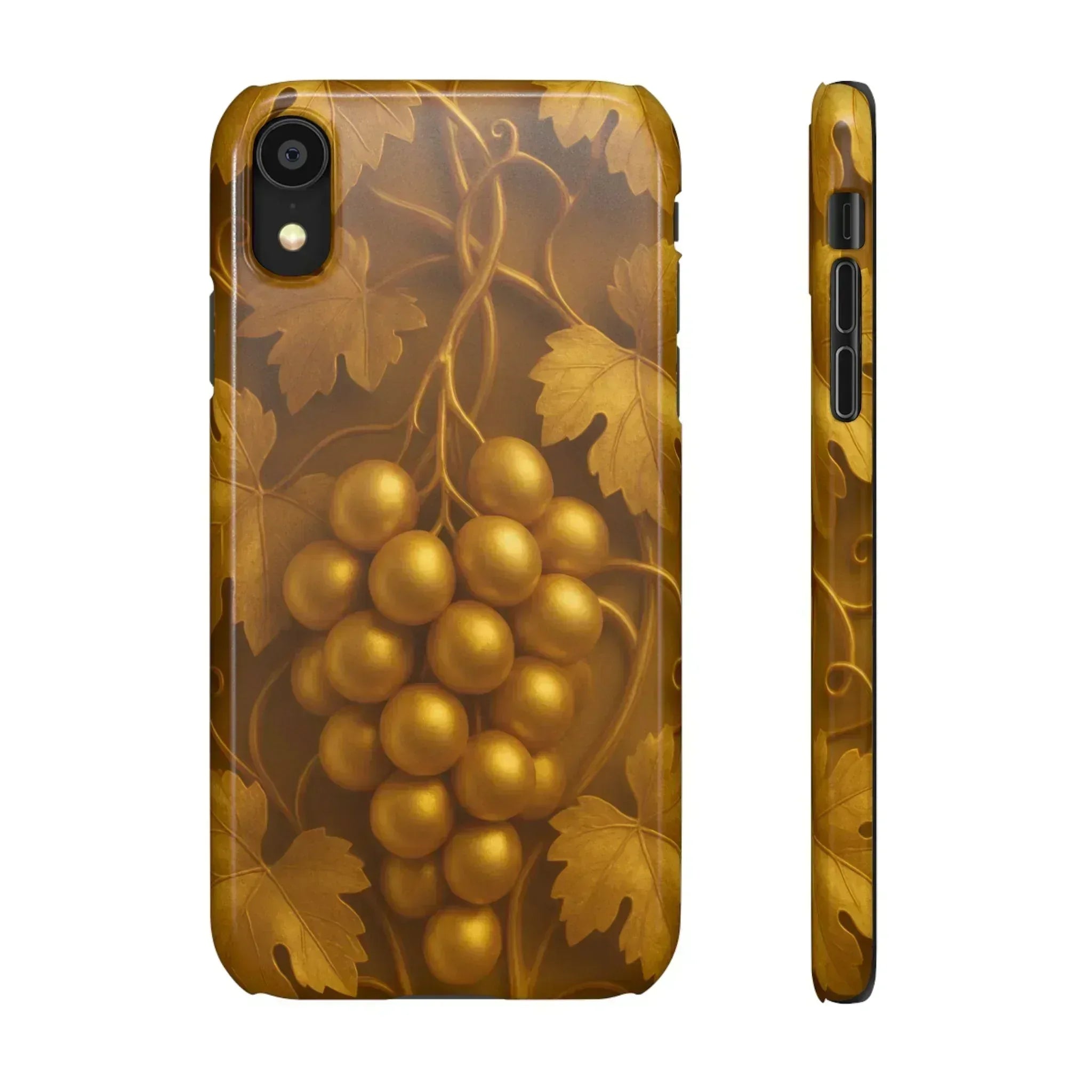 Golden Grapes Phone Case for iPhone 8–16 - KARARMDESIGN