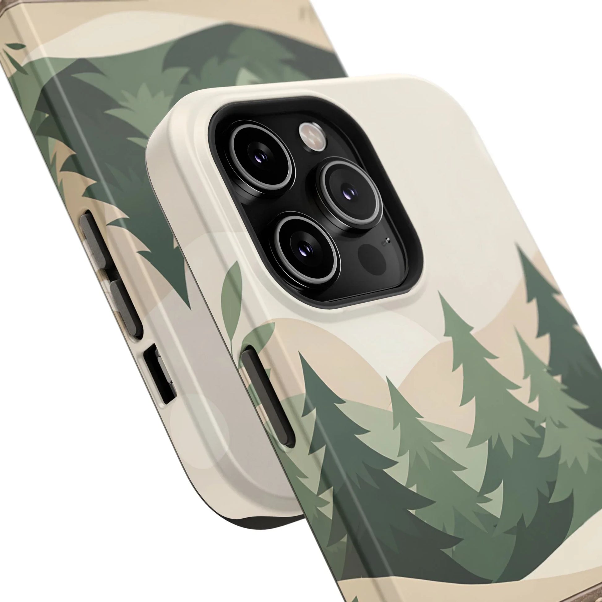 Forest Leather Phone Case for iPhone 11-17 and Galaxy S21-S25 - KARARMDESIGN