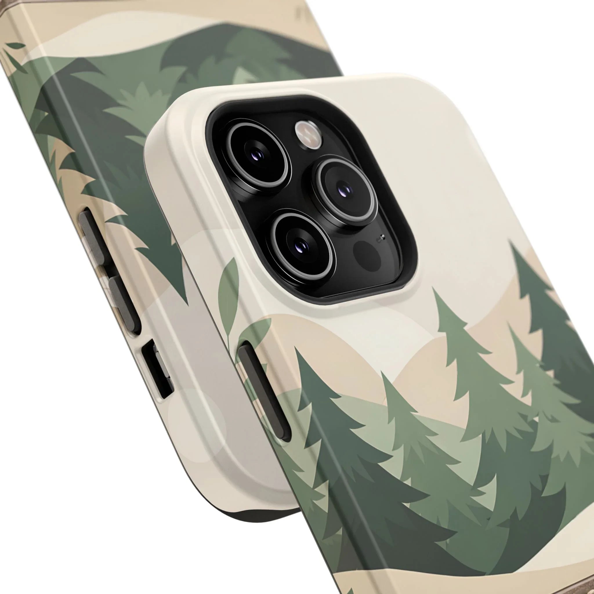 Forest Leather Phone Case for iPhone 11-17 and Galaxy S21-S25 - KARARMDESIGN