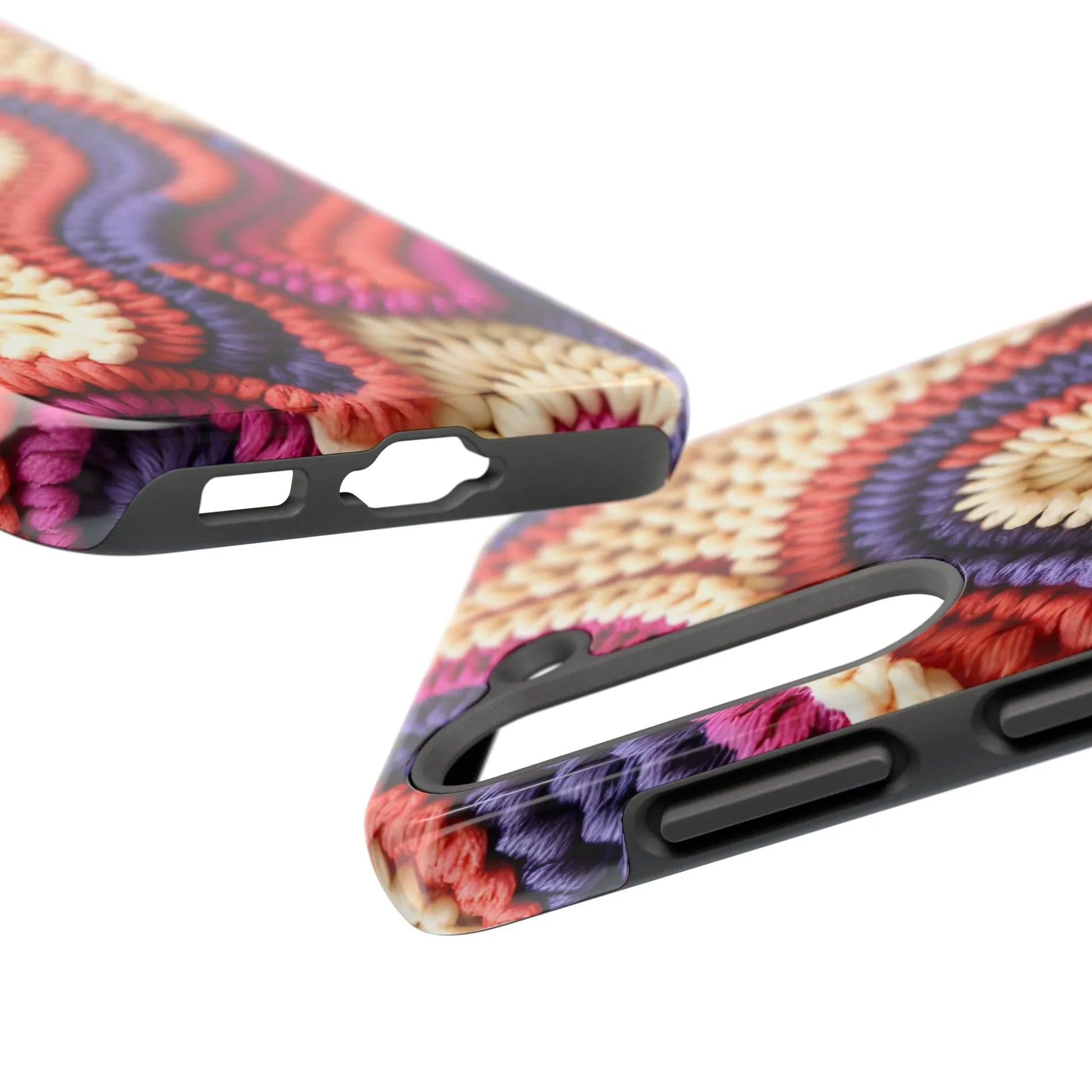 Handwoven Textile Art Phone Case for iPhone 11-17 and Galaxy S21-S25 - KARARMDESIGN