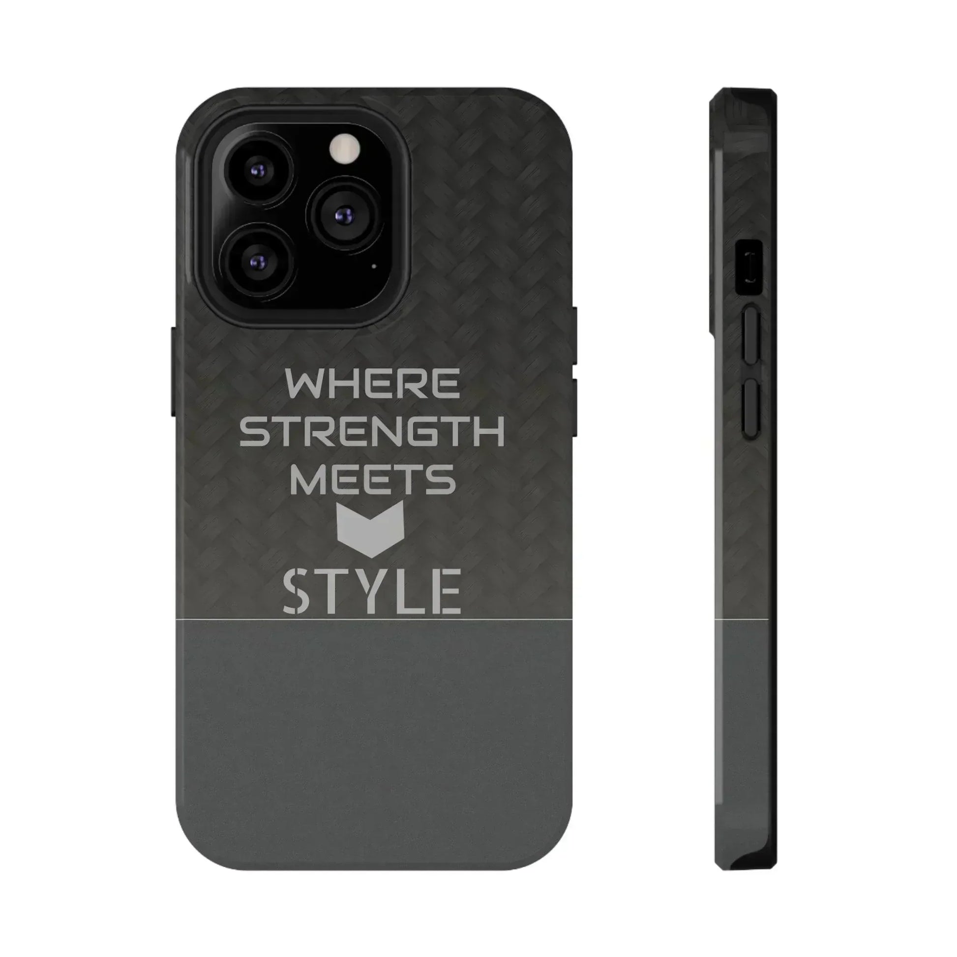 Gray Carbon Phone Case for iPhone 12-16 and Galaxy S21-S22 - KARARMDESIGN