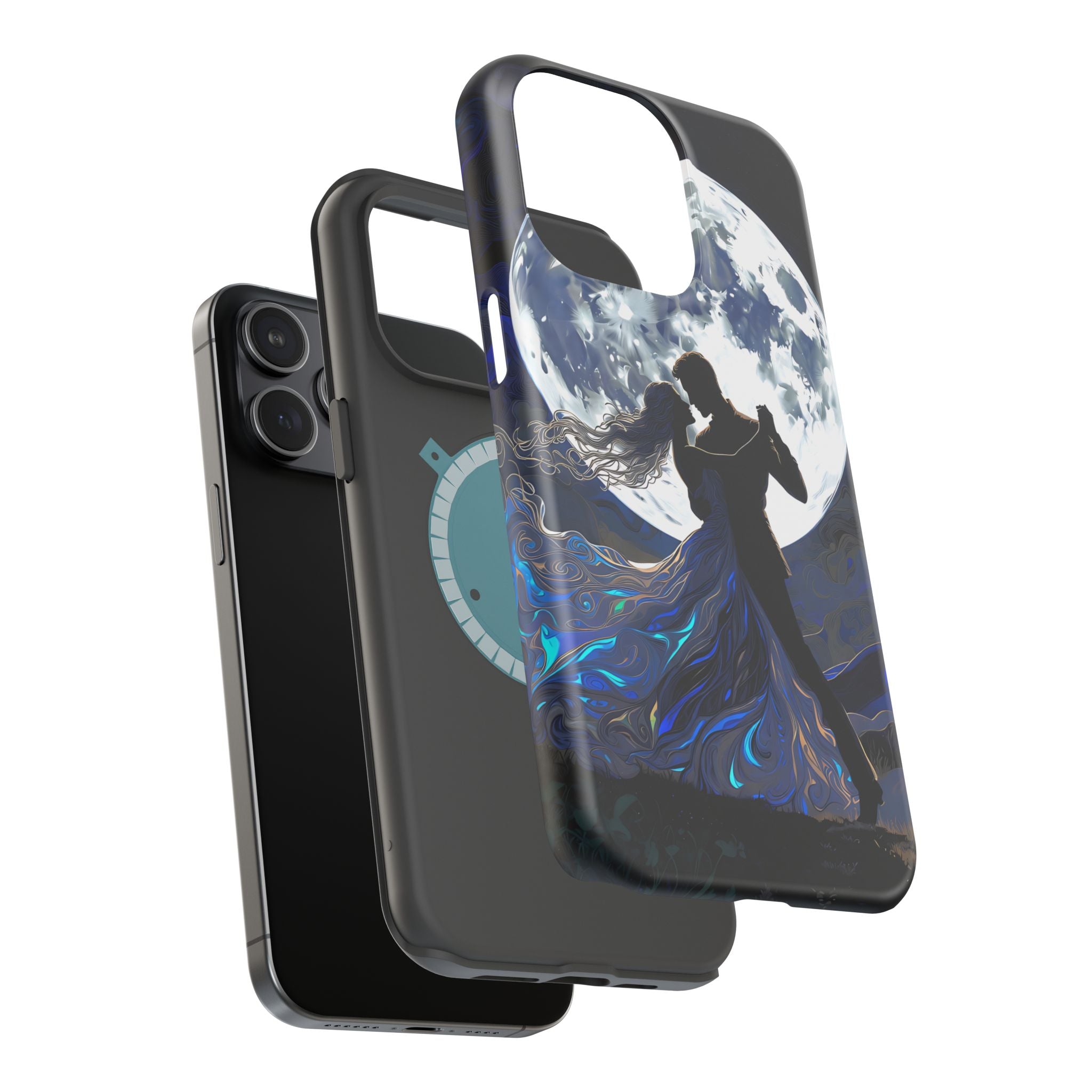 Romantic Moonlight Dance Magnetic Phone Case – iPhone 15–17 & Samsung Galaxy S26