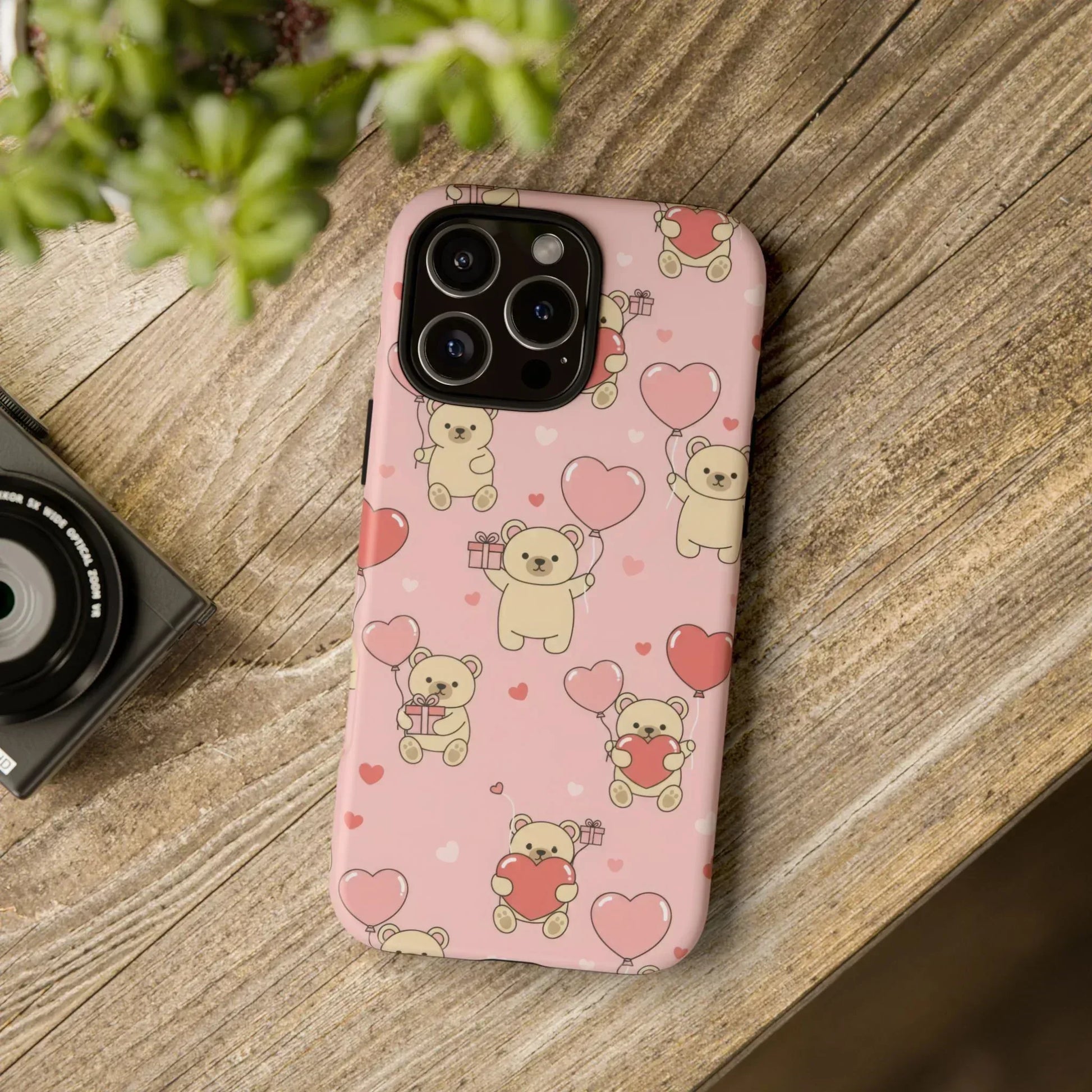 Teddy's Valentine Parade Phone Case for iPhone 11-17 and Galaxy S21-S25 - KARARMDESIGN