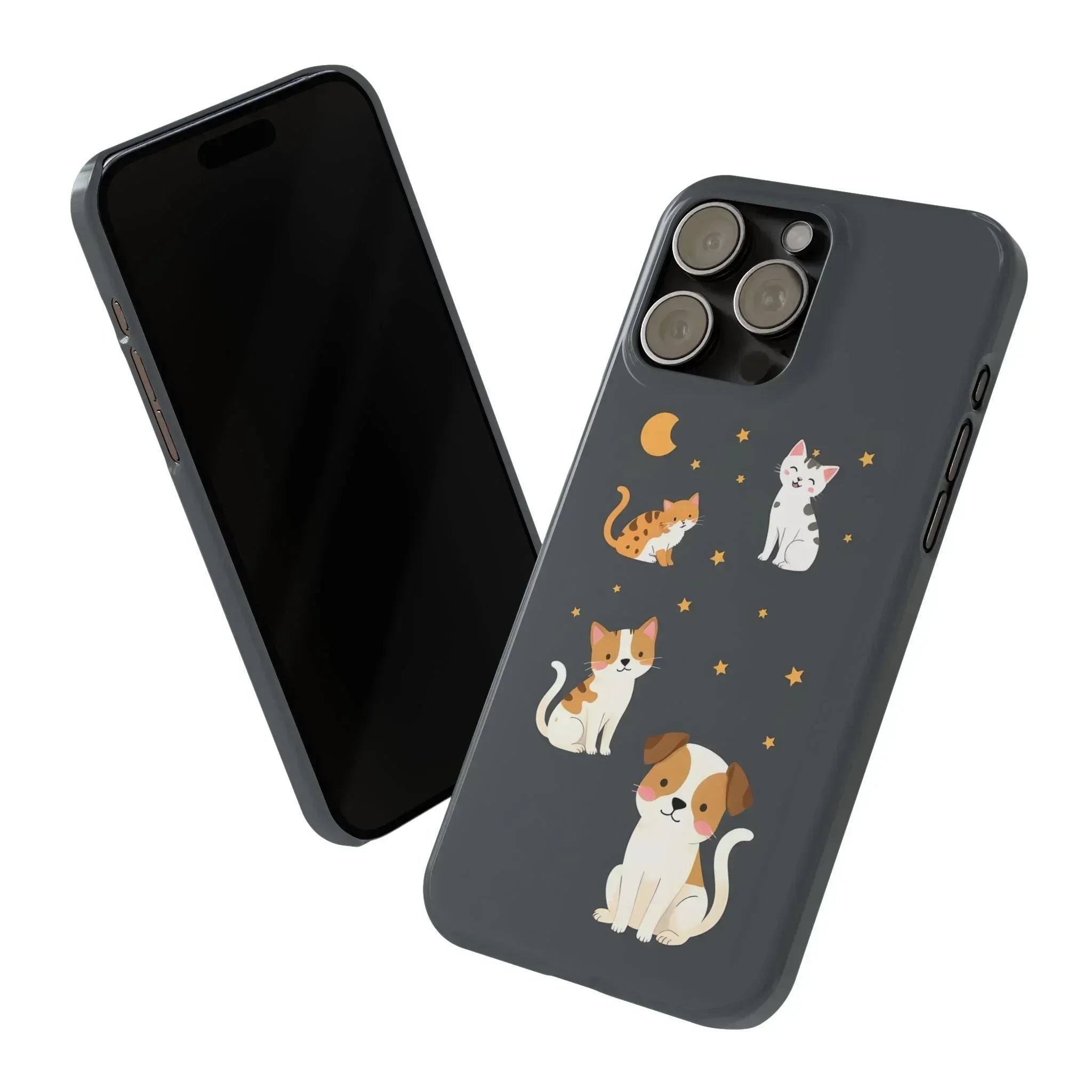 Cute Cat and Dog Phone Case for iPhone 11-17 - KARARMDESIGN