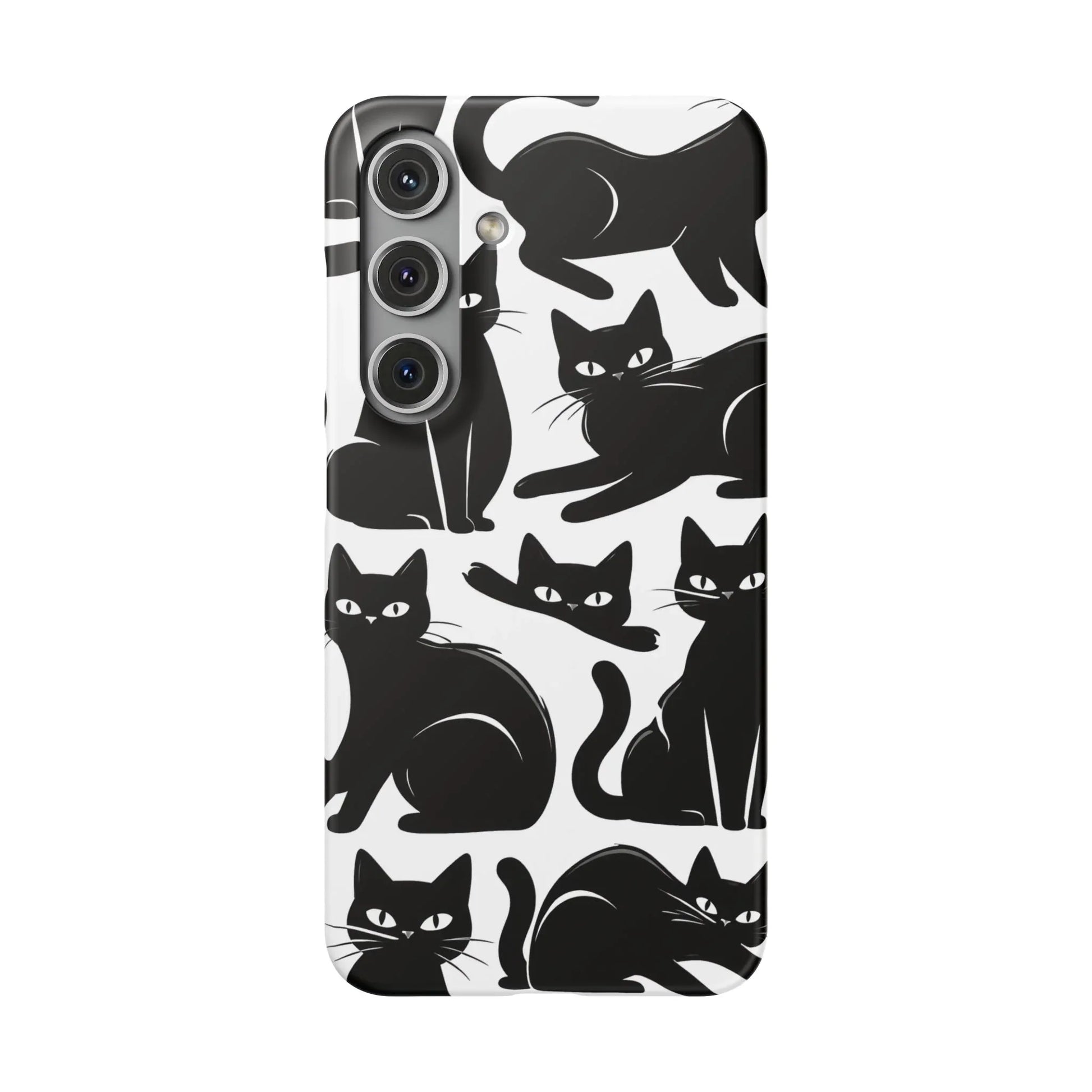 Black Cats Phone Case for iPhone 11-17 and Galaxy S20-S25 - KARARMDESIGN