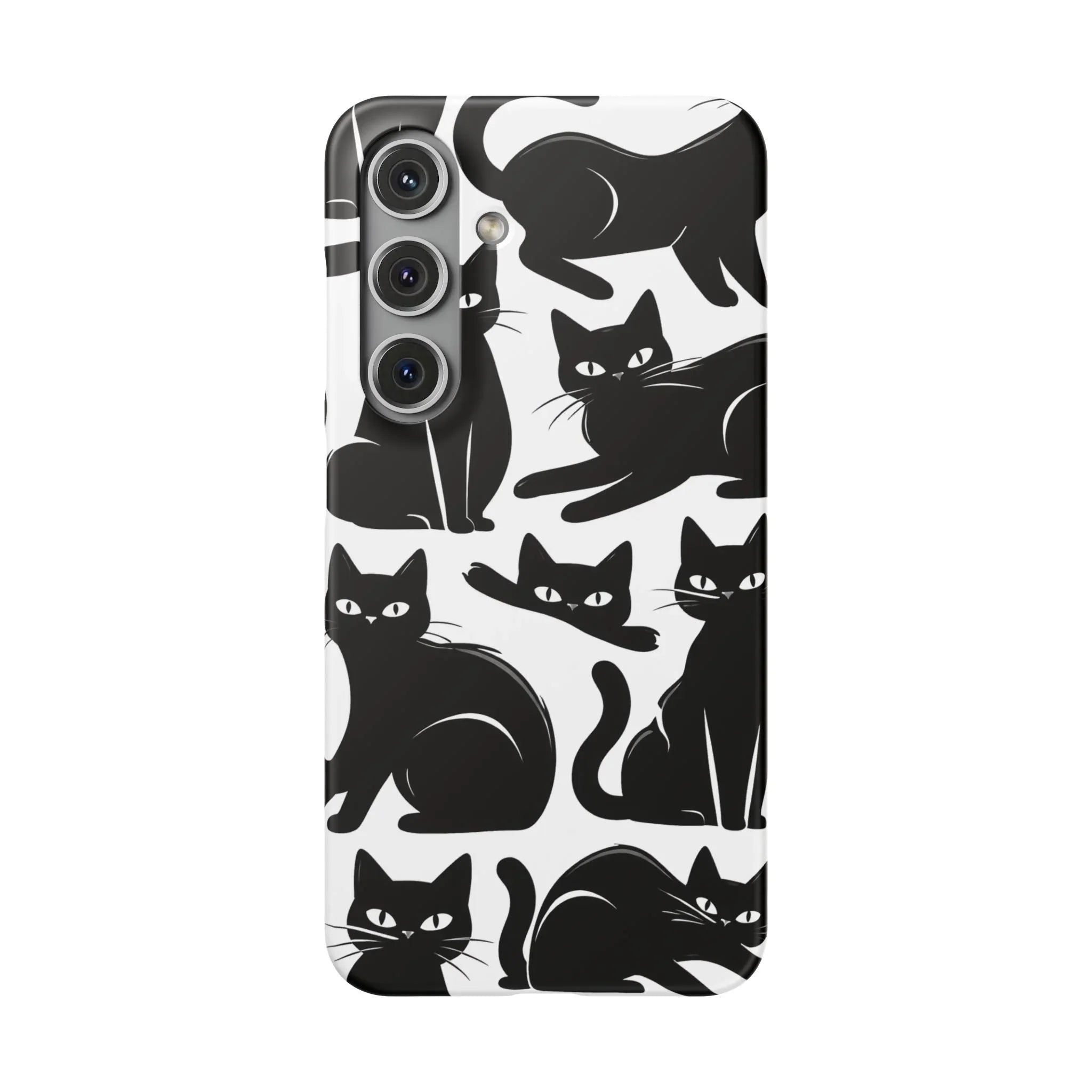 Black Cats Phone Case for iPhone 11-17 and Galaxy S20-S25 - KARARMDESIGN