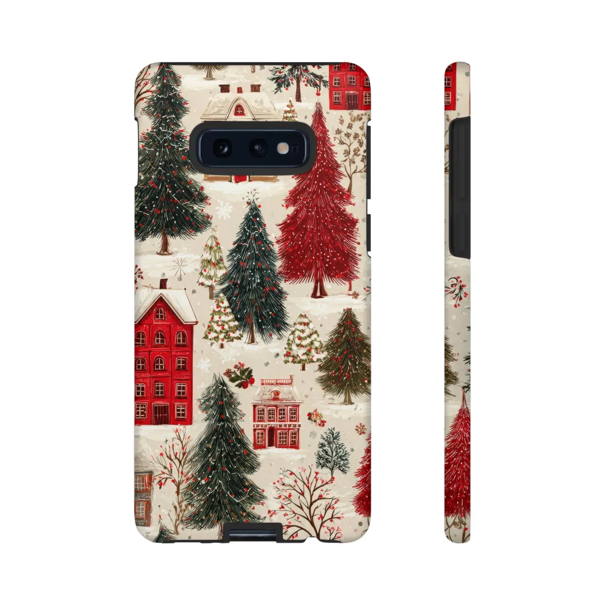 Cozy Winter Village Phone Case for iPhone 11-17 and Galaxy S10-S25 - KARARMDESIGN