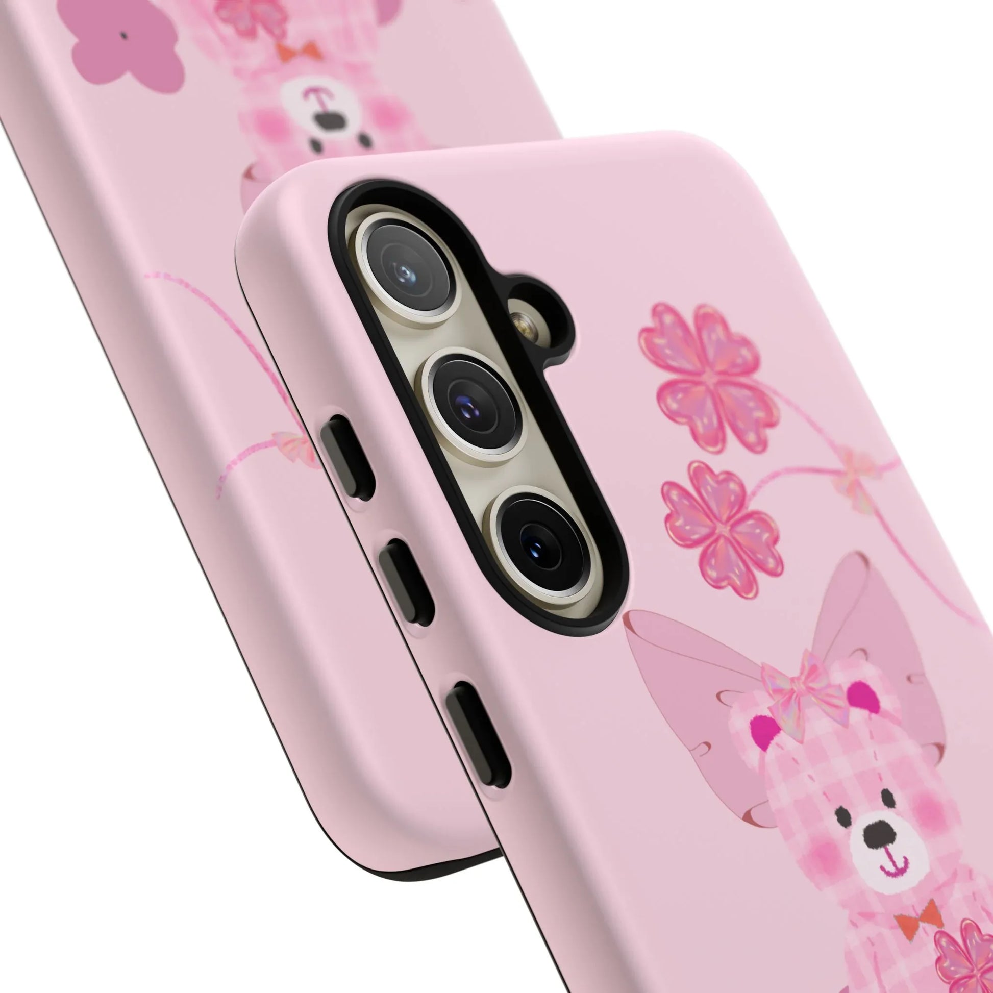 Pink Teddy Bear Phone Cases for iPhone, Pixel and Galaxy - KARARMDESIGN