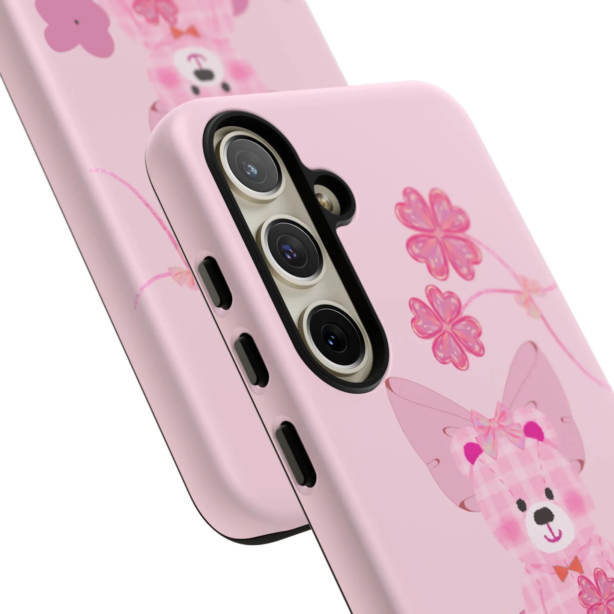 Pink Teddy Bear Phone Cases for iPhone, Pixel and Galaxy - KARARMDESIGN