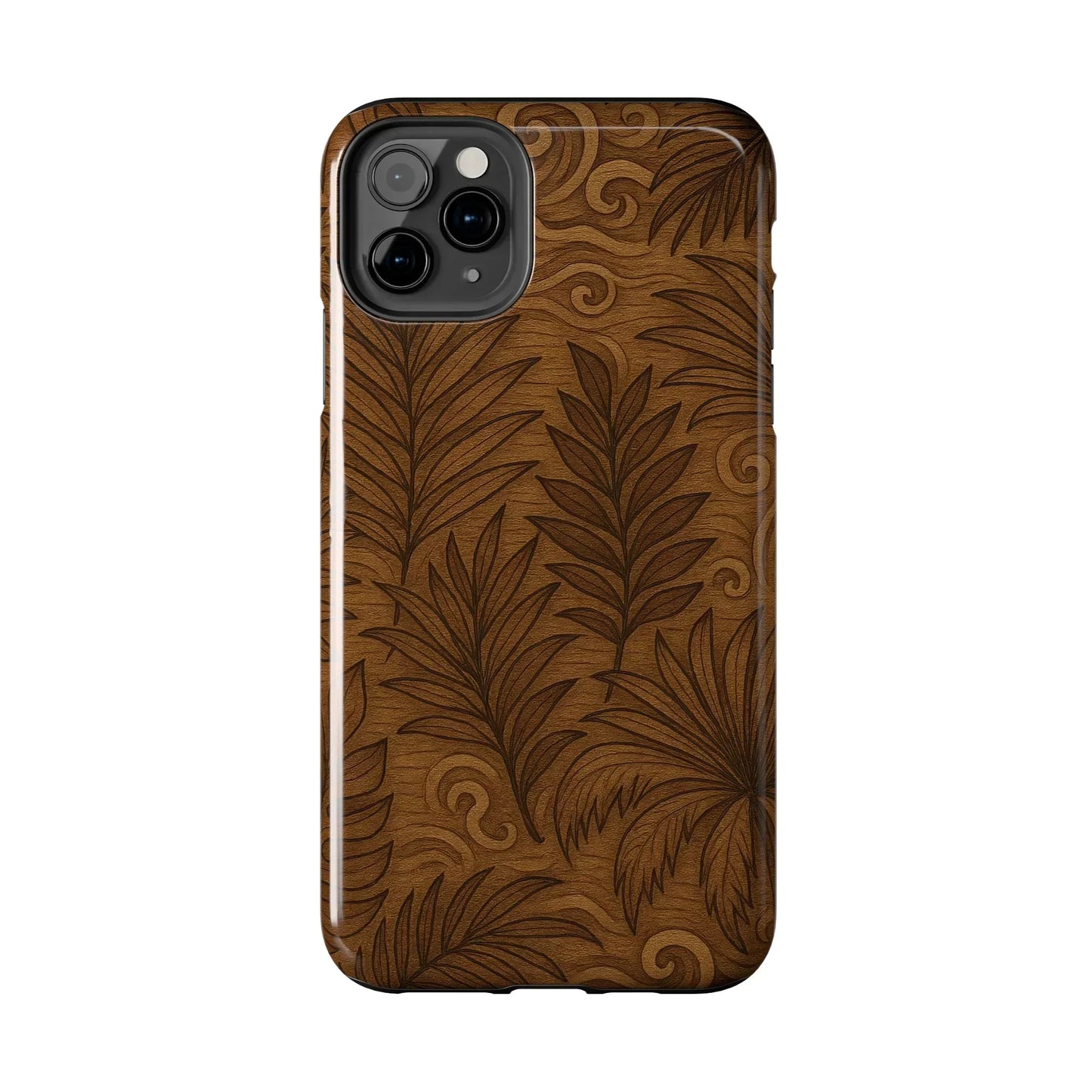 Wood Leaf Armor Phone Case for iPhone and Samsung Galaxy - KarArmDesign