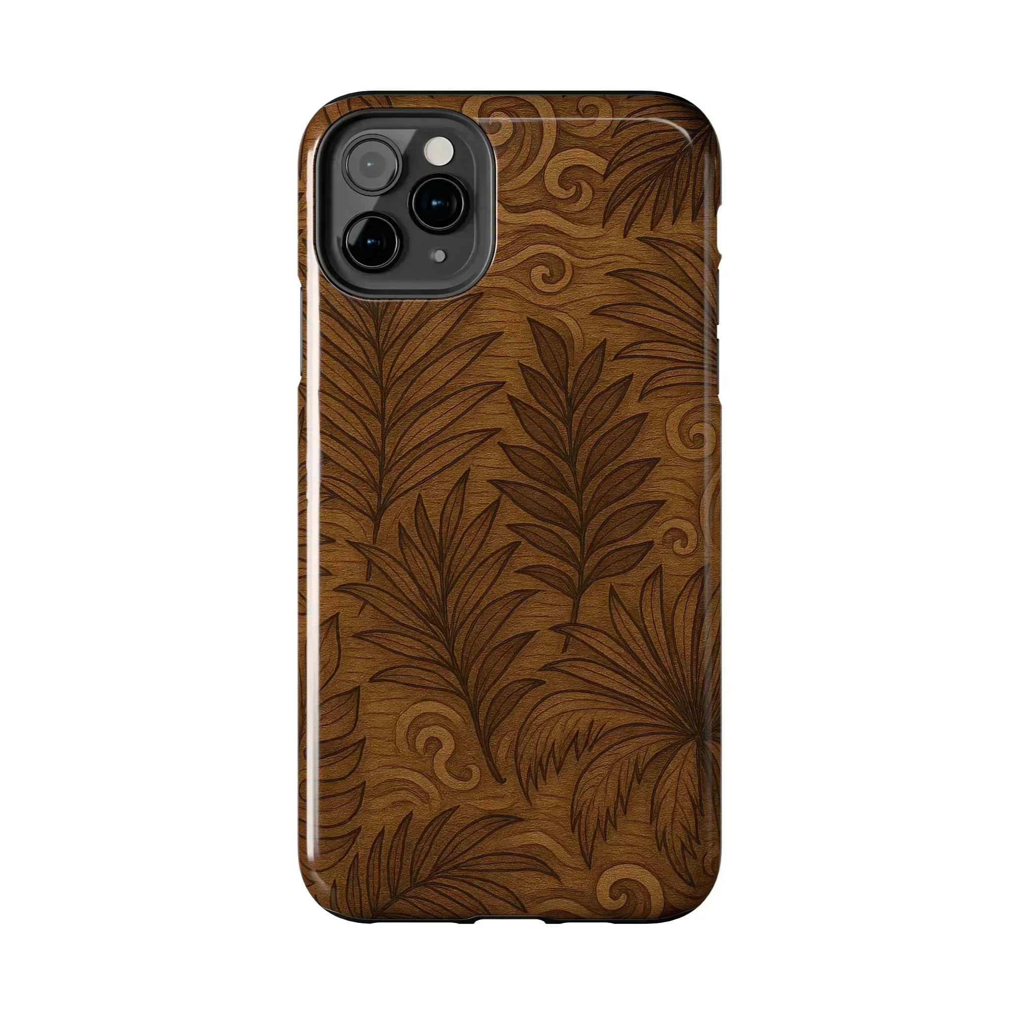 Wood Leaf Armor Phone Case for iPhone and Galaxy - KARARMDESIGN